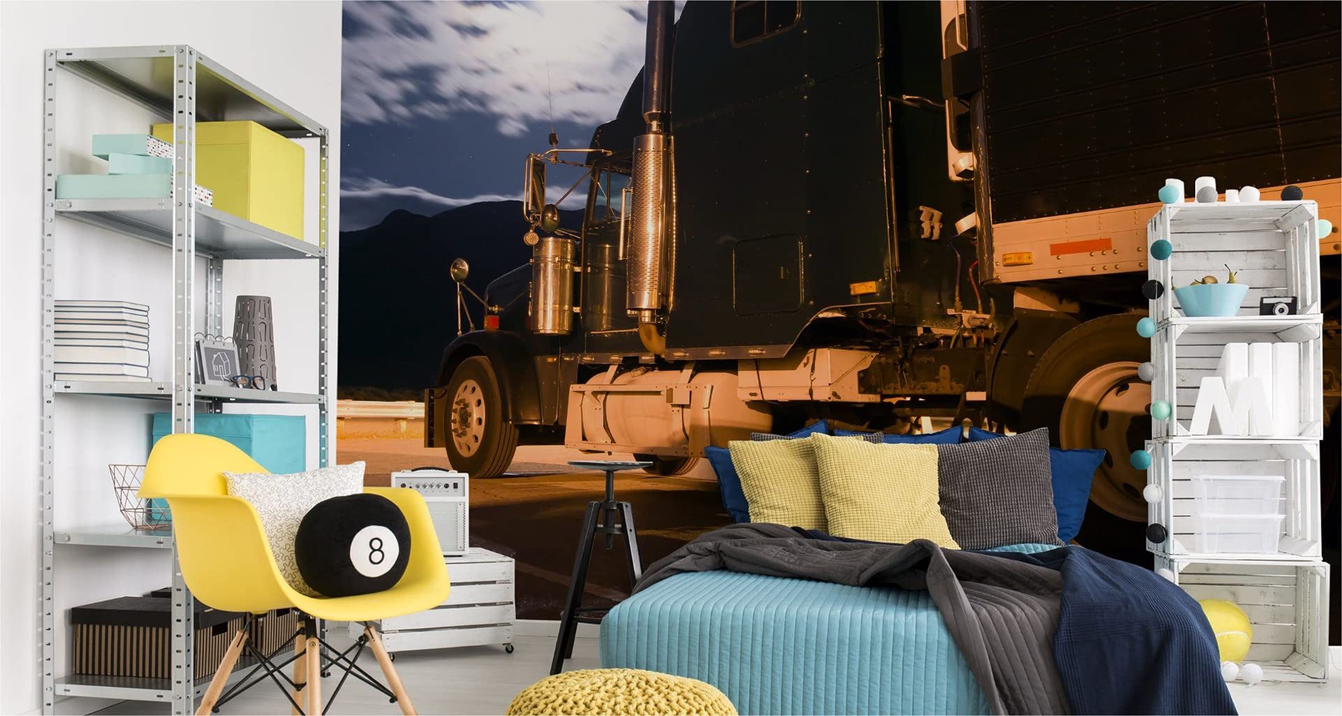 Muralo Fototapete Städte – Fototapete Wandtapete Vlies Wanddeko Wohnzimmer, bedruckt, Transport – Motorisierung – Stadt, 90 x 60 cm, Vlies