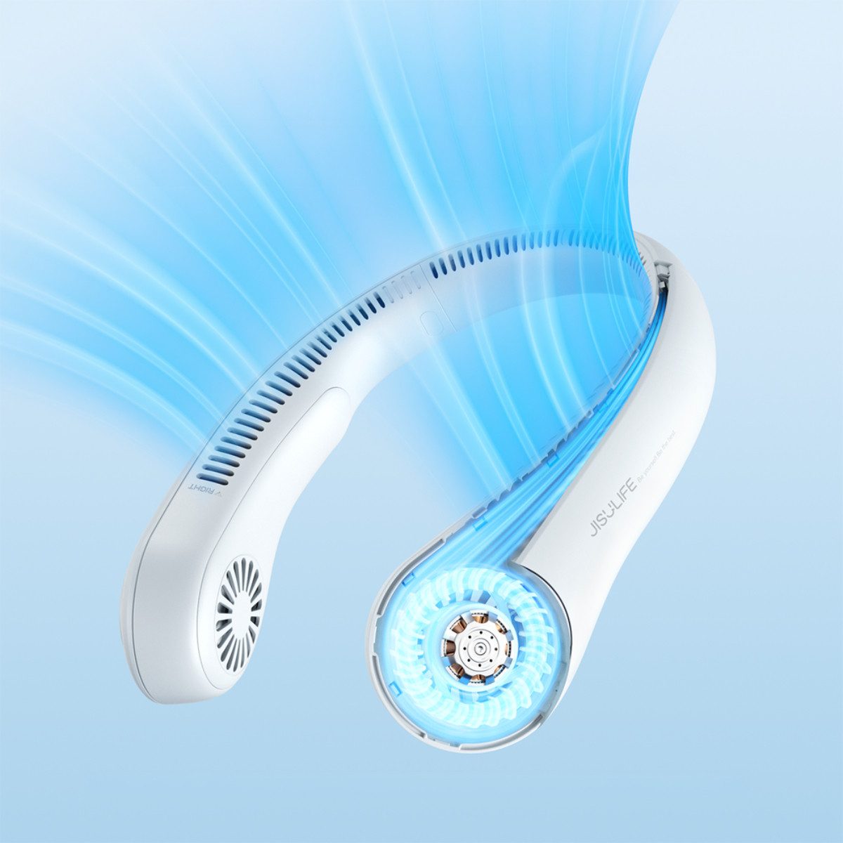 Jisulife Akku-Ventilator Nackenventilator 3, 360° Nackenventilator mit 78 Luftauslässen freihändige Kühlung