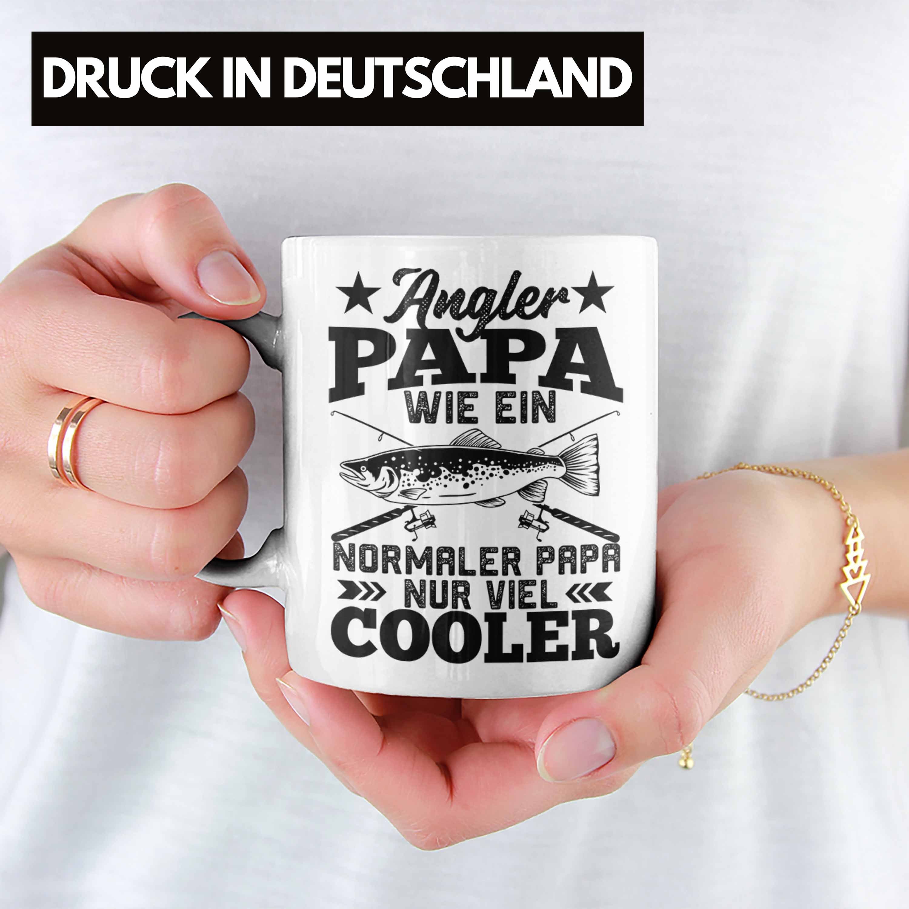 Trendation Spruch Angler Weiss Angeln Vatertag Lustiger zum Fischer - Papa Fischen Geschenkidee Geschenk Trendation Tasse Tasse