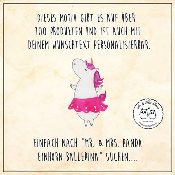 Mr. & Mrs. Panda Aufbewahrungsdose Einhorn Ballerina - Rot Pastell - Geschenk, Einhörner, Geschenkbox, L (1 St), Hochwertige Qualität