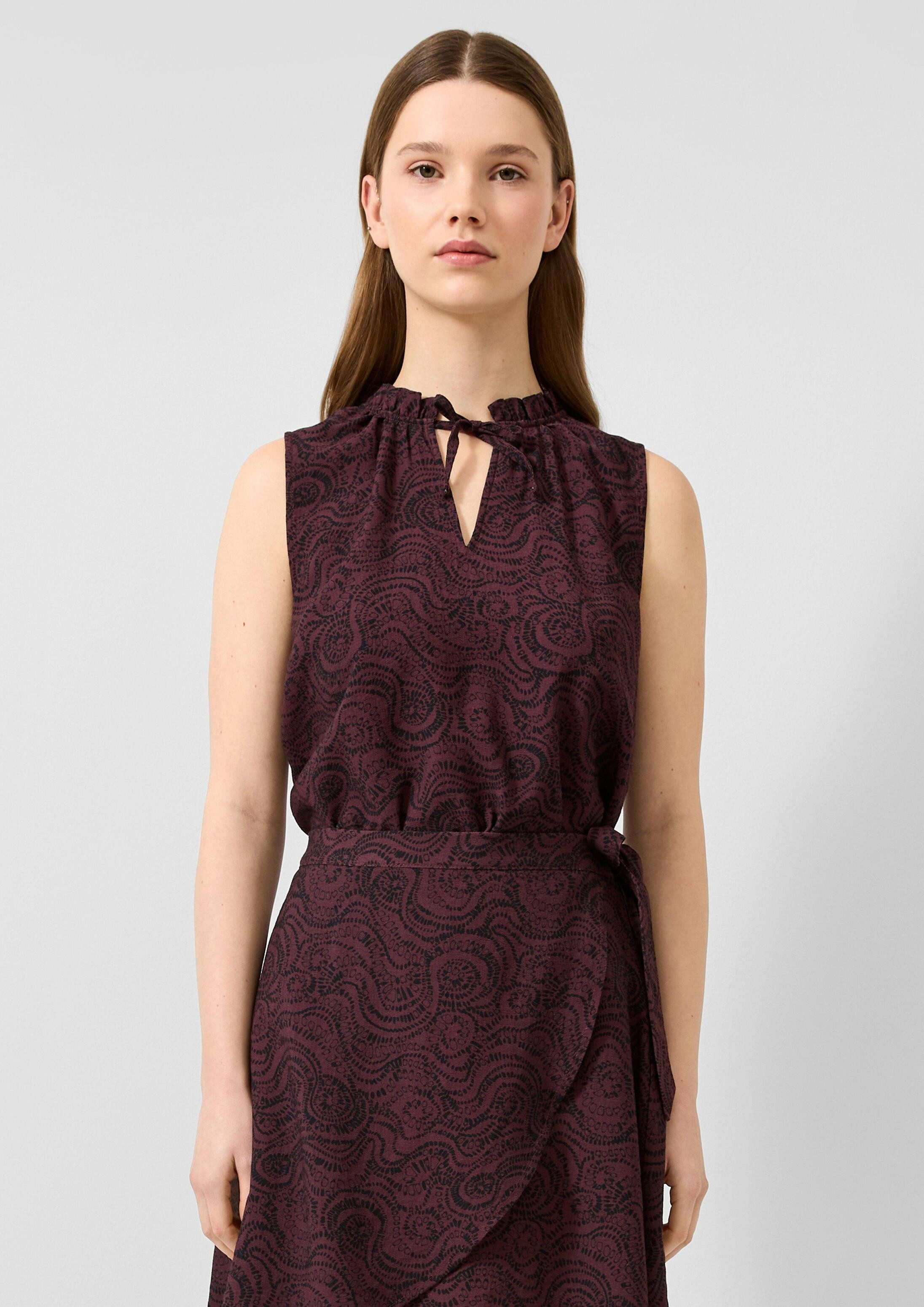 QS Blusentop Bluse Blusentop aus Viskosemix