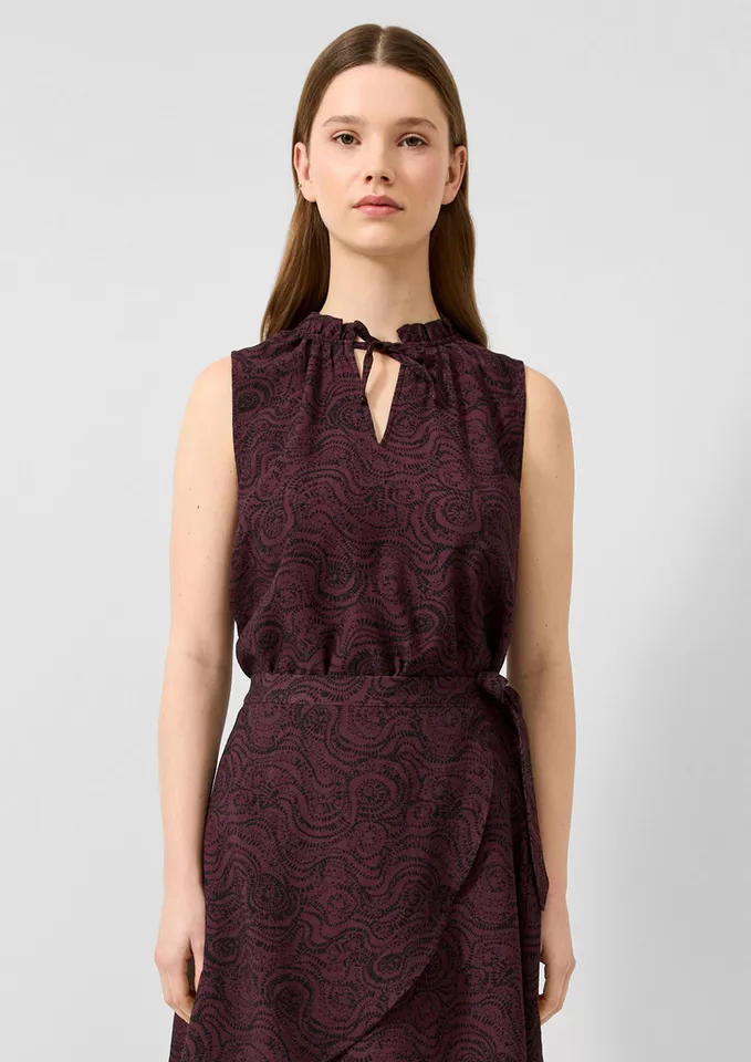 QS Blusentop Bluse Blusentop aus Viskosemix