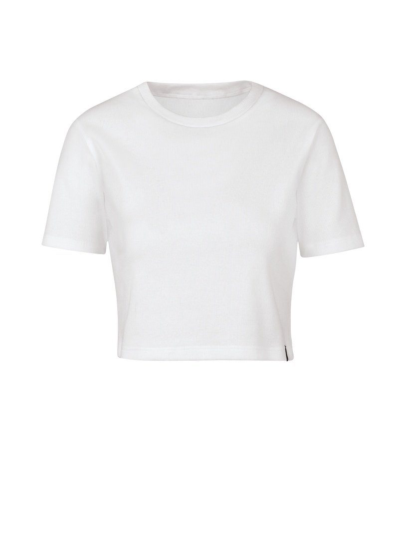 Trigema T-Shirt Modisches TRIGEMA Crop-Top weiss