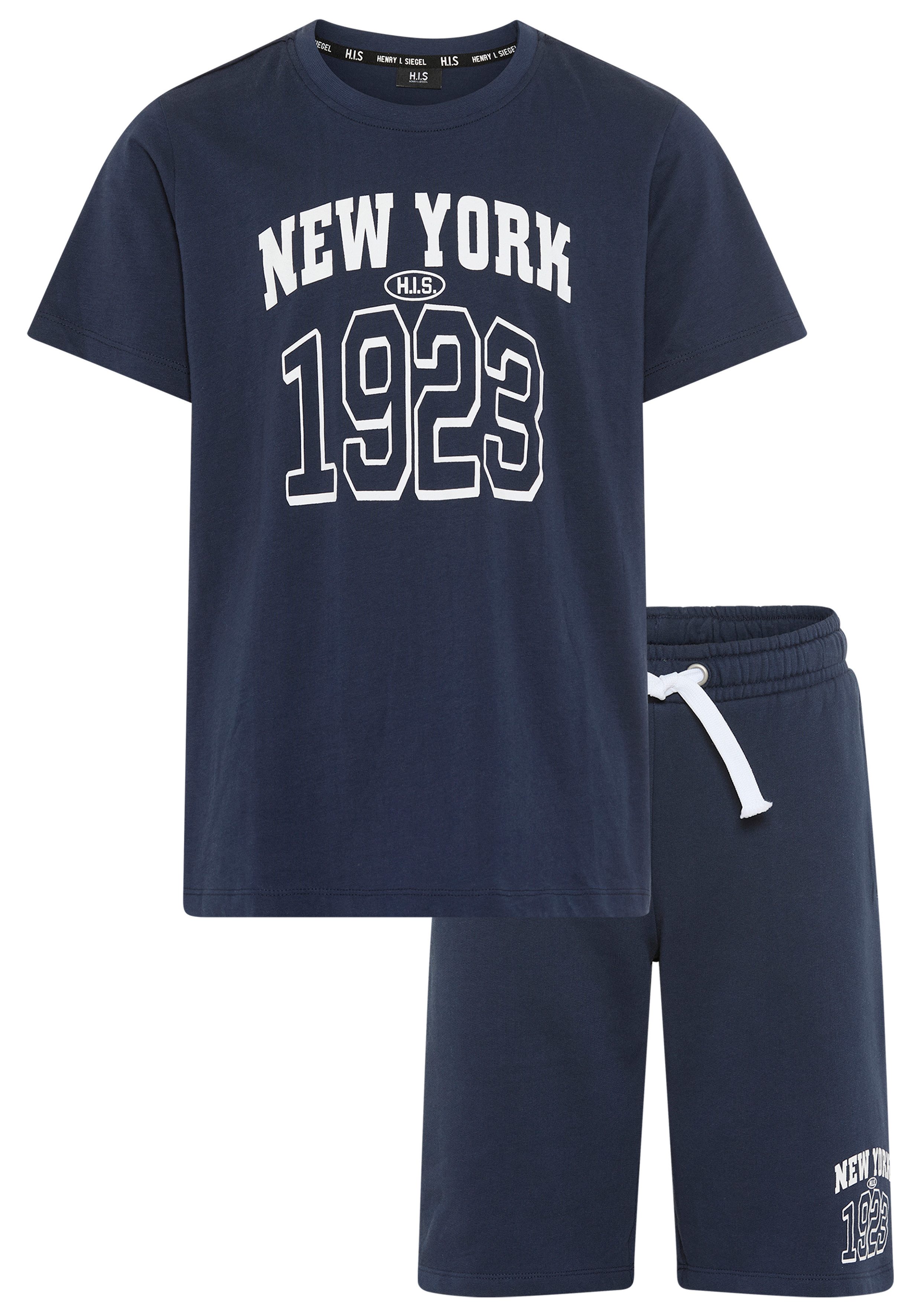 H.I.S Shirt & Hose 2tlg Set: T-Shirt+Sweatbermudas (Set, 2-tlg., 2) verschiedene Größen, bedrucktes Design, aus Baumwollmischung – Bild 5 von 5