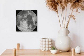 OneMillionCanvasses® Leinwandbild Weltraum - Mond - Nacht, (1 St), Leinwand Bilder für Wohnzimmer Schlafzimmer