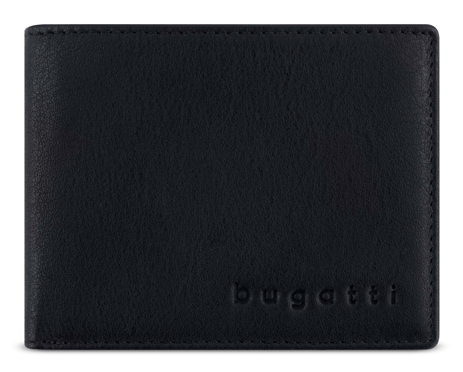 bugatti Geldbörse RFID Mini Wallet With Flap, aus echtem Rindsleder mit RFID-Blocker Schutz