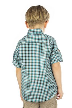 OS-Trachten Trachtenhemd Skimli Langarm Jungen Hemd mit Hirsch-Stickerei auf der Brusttasche