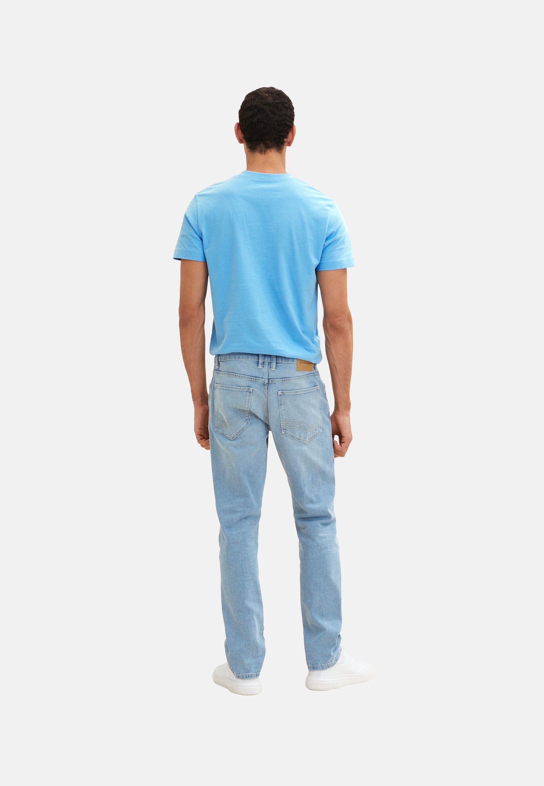 TOM TAILOR Regular Jeans Hose Five-Pocket-Style lange (1-tlg) Marvin hellblau 5-Pocket-Jeans