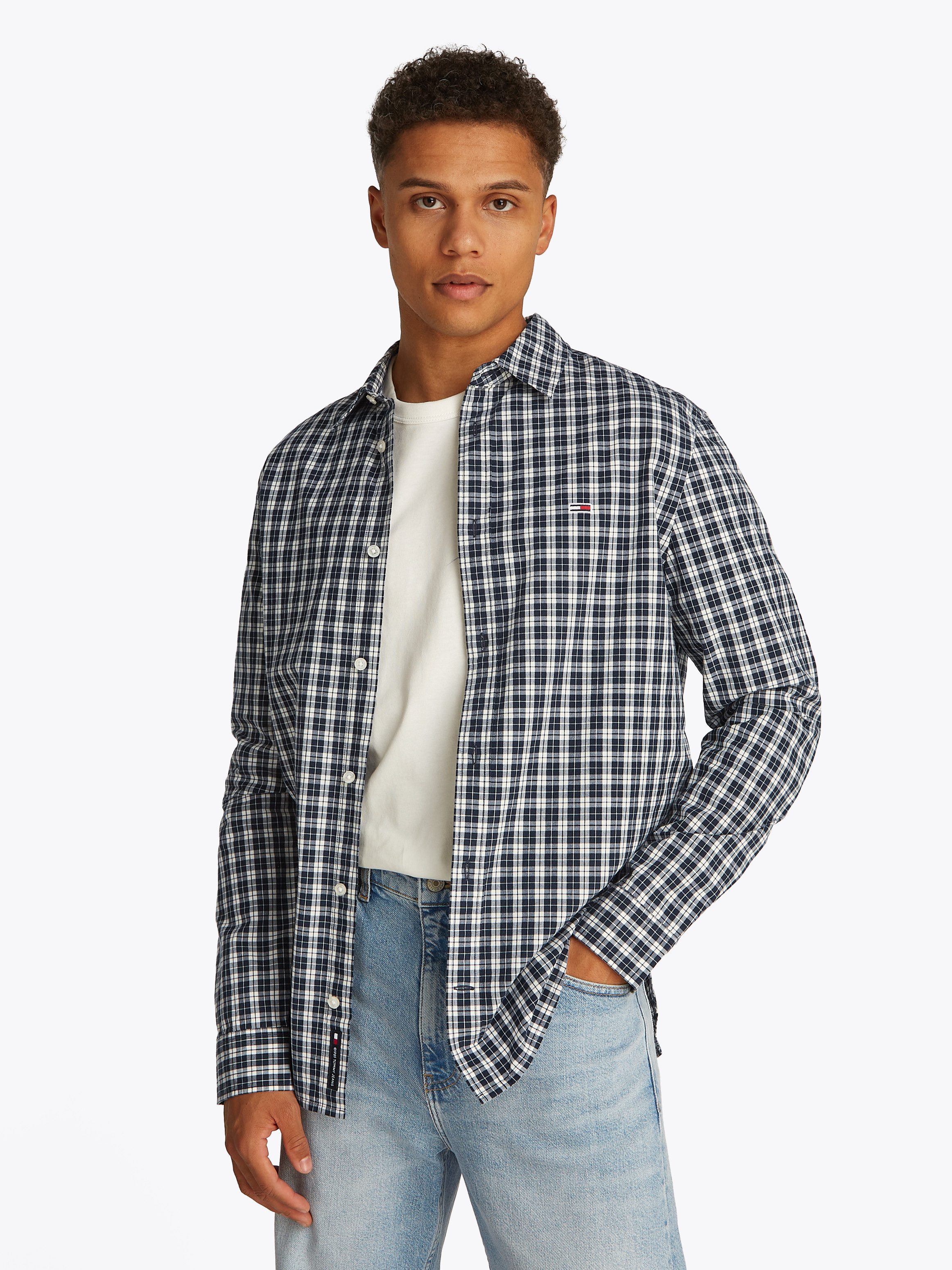 Langarmhemd TJM REG POPLIN CHECK LS SHIRT