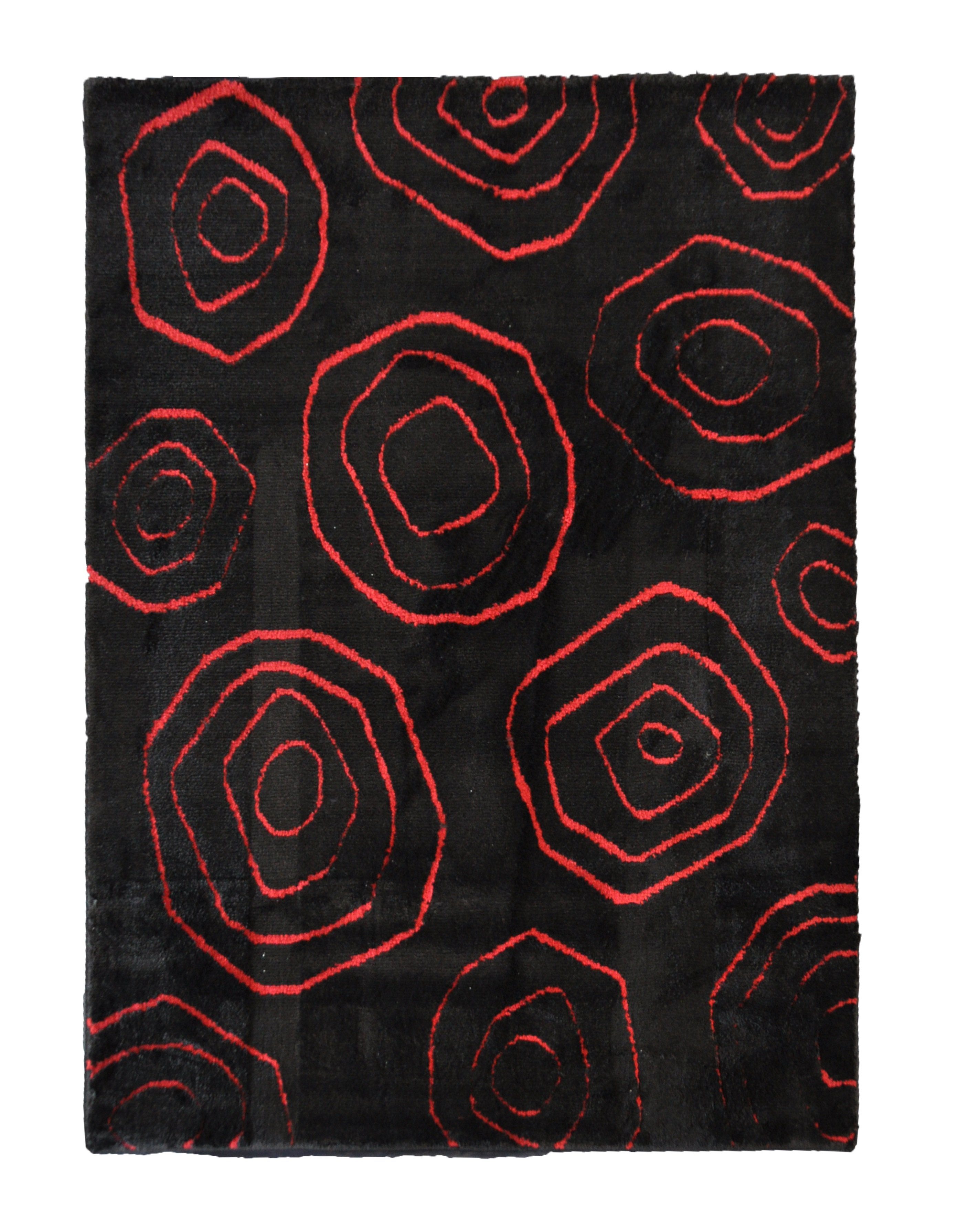 Teppich ALFOMBRA GRAVITY 2314A, TEPPIA, rechteckig, Höhe: 20 mm, pflegeleicht schwarz, bordeauxrot