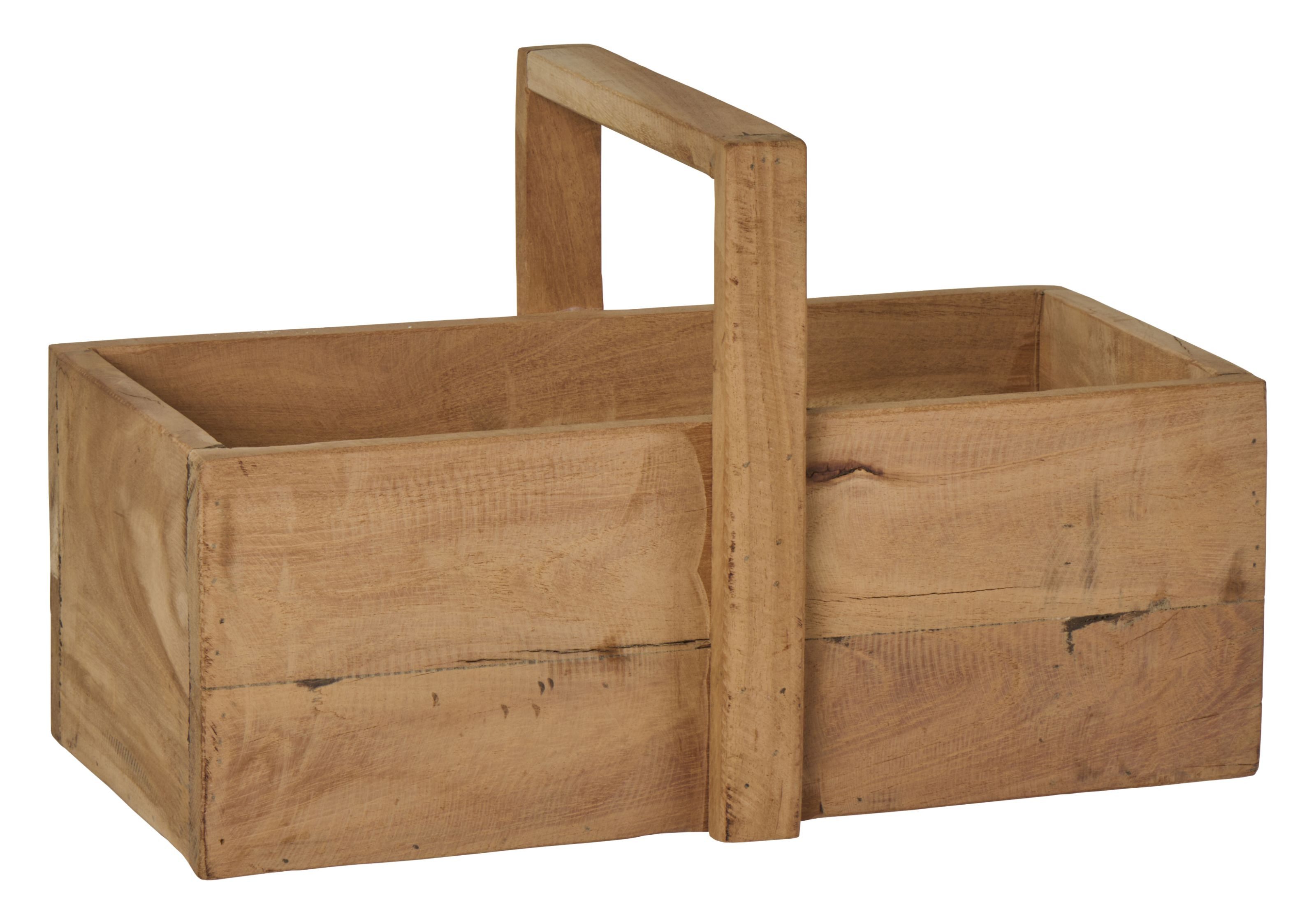 Ib Laursen Holzkiste Ib Laursen - Kiste Holzkiste mit Henkel Unika 20x25x40cm Alt Holz