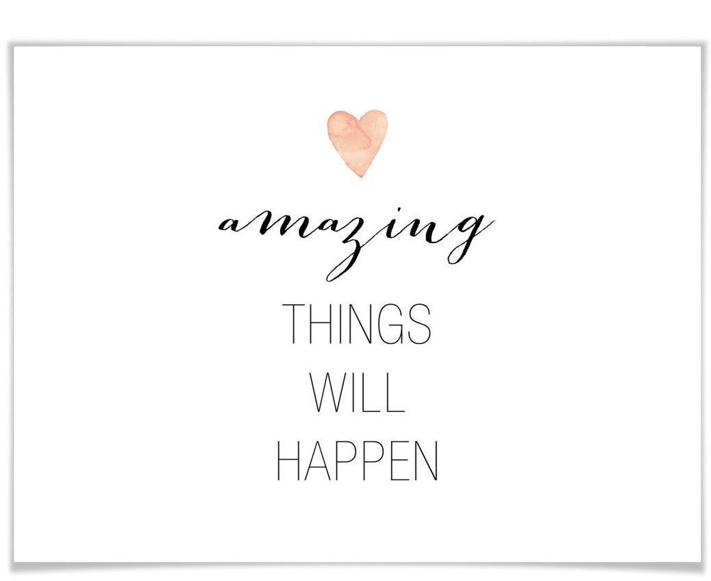 things, St), Bild, Wandposter (1 Poster Poster, Wall-Art Wandbild, Schriftzug Amazing