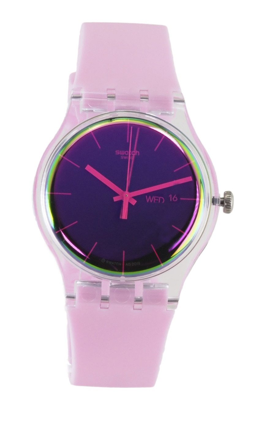 Swatch Quarzuhr Swatch Damen Quarz Uhr SUOK710 POLAROSE X37, (Neonpink)