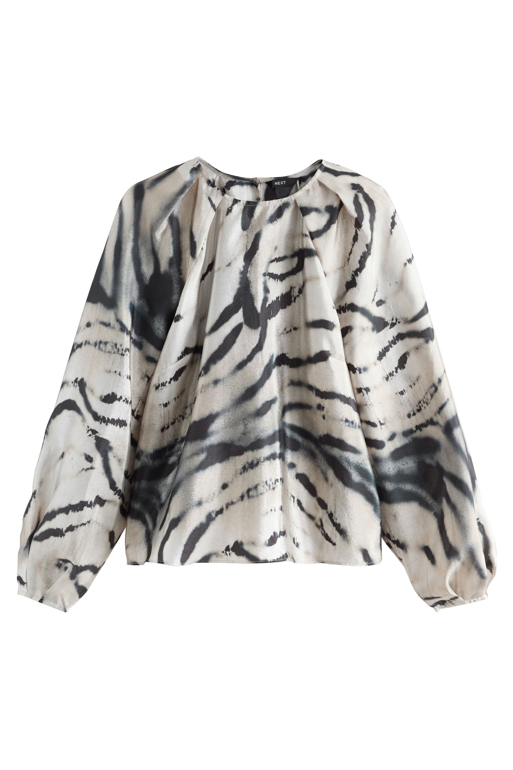 Langarmbluse Bluse mit voluminösen langen Ärmeln