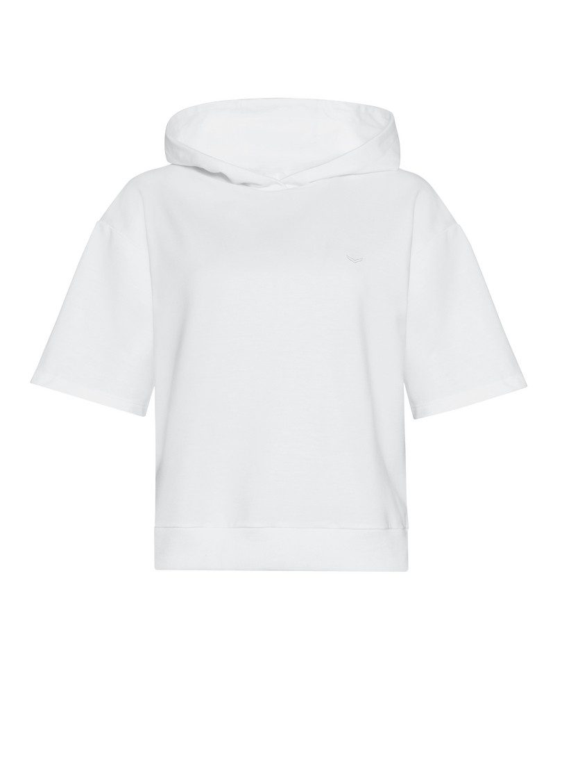 Trigema Kapuzensweatshirt TRIGEMA Kurzarm Cropped Hoodie günstig online kaufen