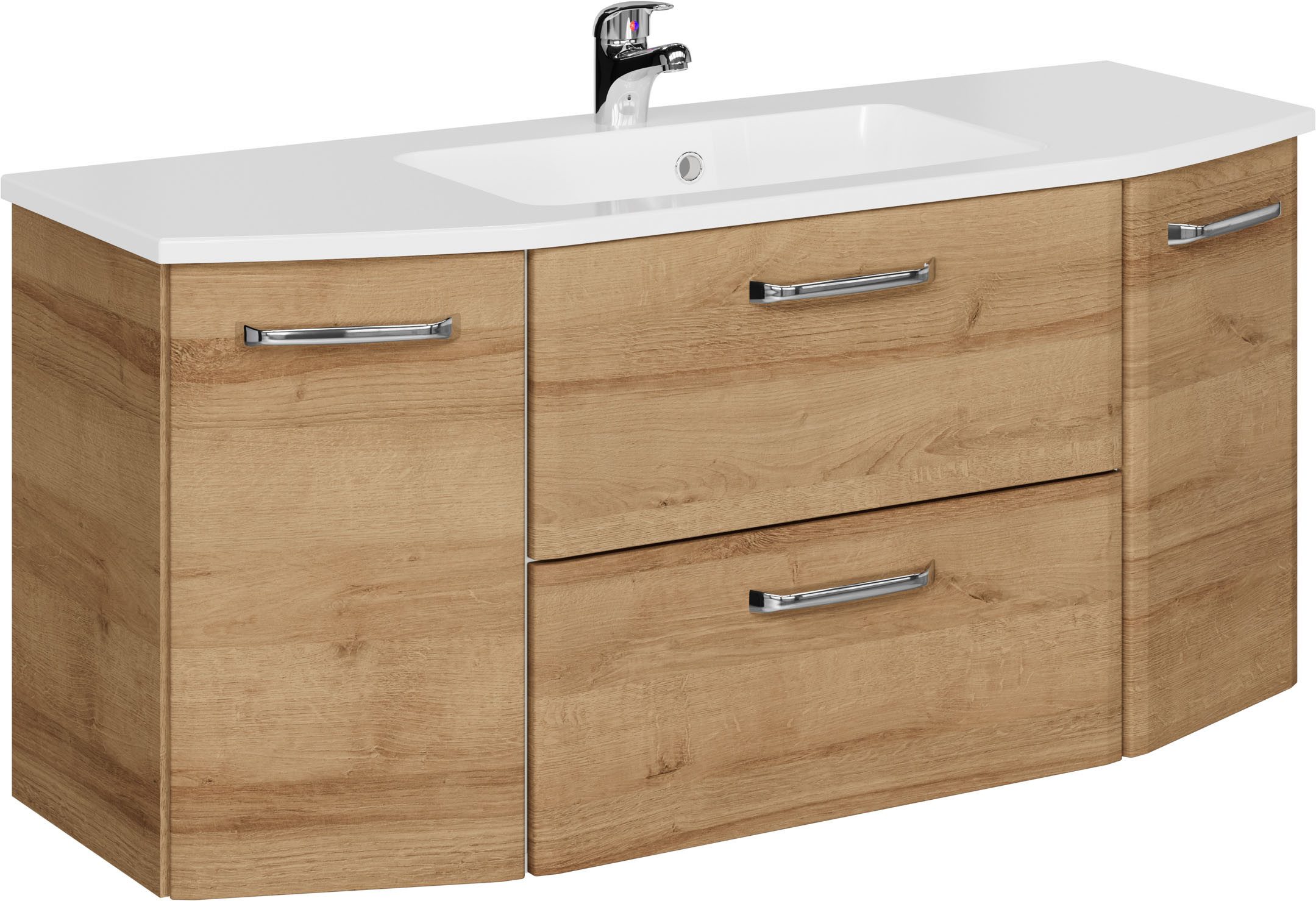 Saphir Waschtisch Quicket 318, mit Mineralmarmorbecken, 112cm breit (2-St)