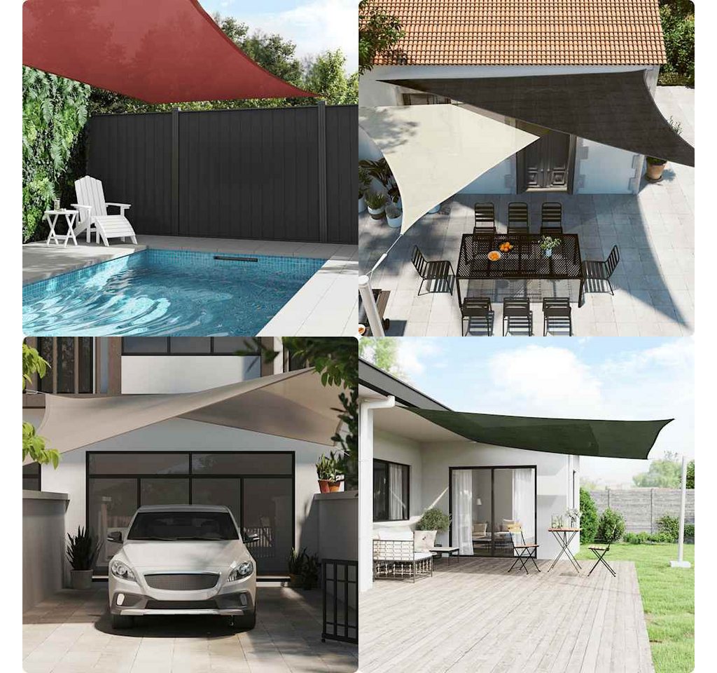 Thumbnail - vidaXL Sonnensegel Sonnensegel 160 g/m² Trapezform Hellgrün 4/5x4 m HDPE, (1-tlg)