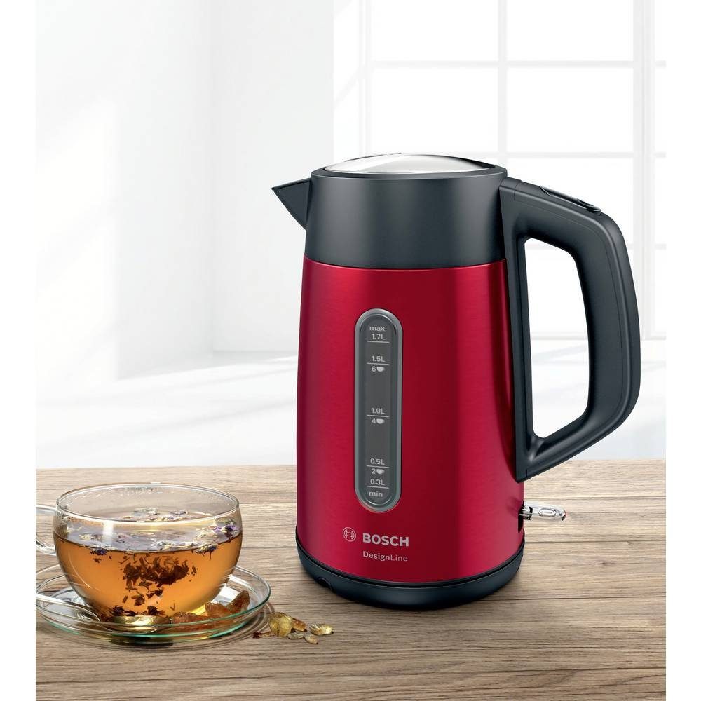 BOSCH Wasserkocher Bosch Wasserkocher DesignLine, 1.7 l TWK4P434, schnurlos