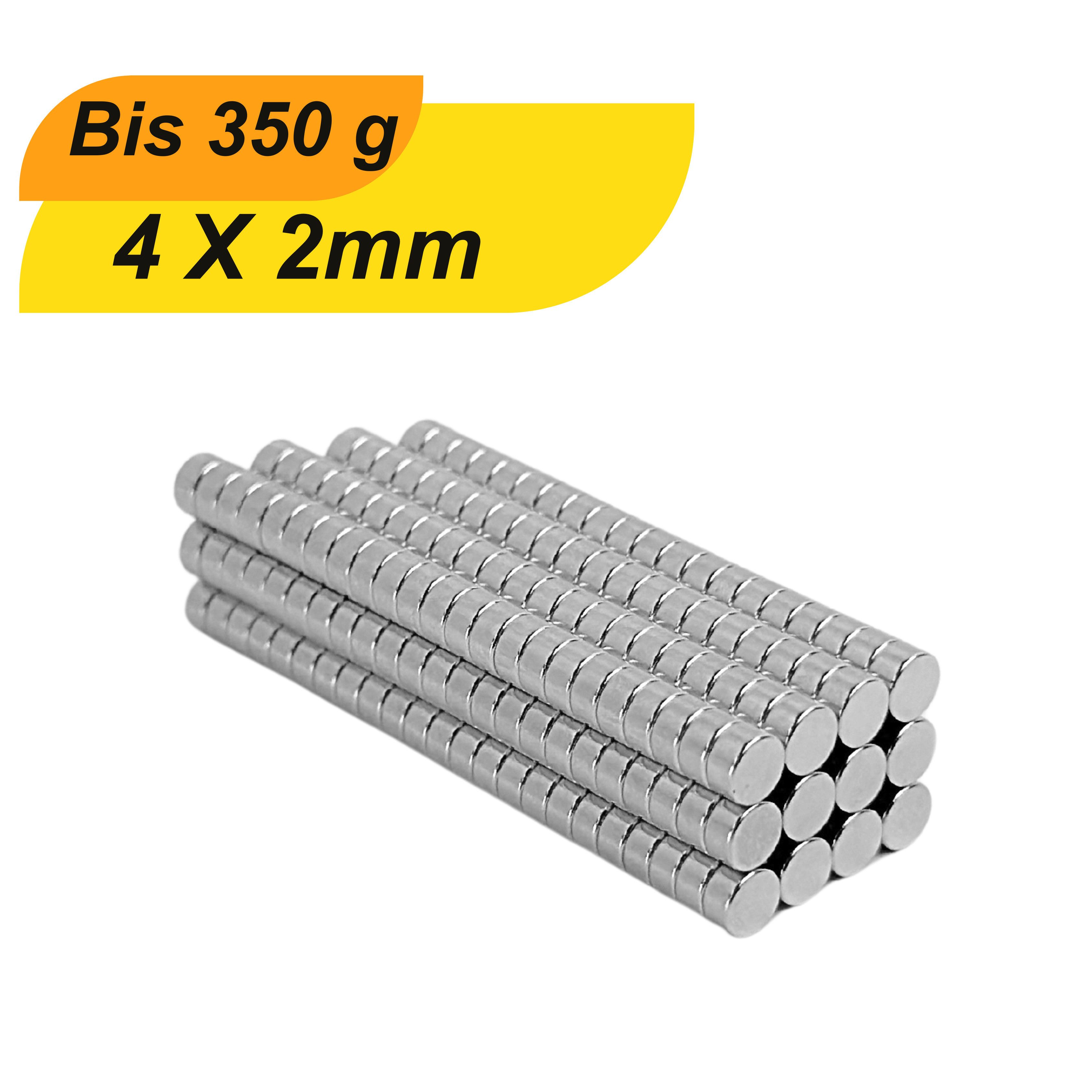 Magnet Neodym Magnet Ø 4 x 2mm Supermagnete hohe Haftkraft Scheibenmagnet