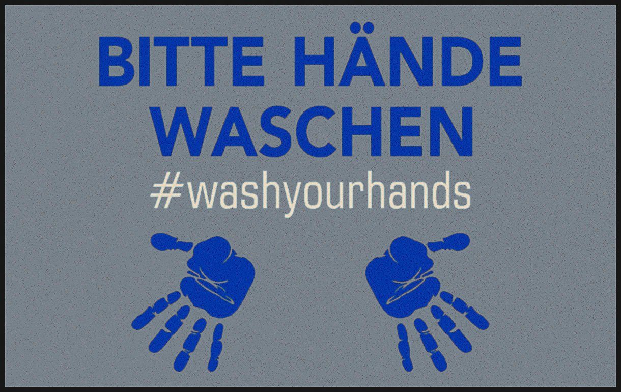 Bitte mm, 7 waschbar, mit wash+dry rutschhemmend, Spruch, Teppich Kleen-Tex, rechteckig, Höhe: Wohnzimmer by Hände Waschen,