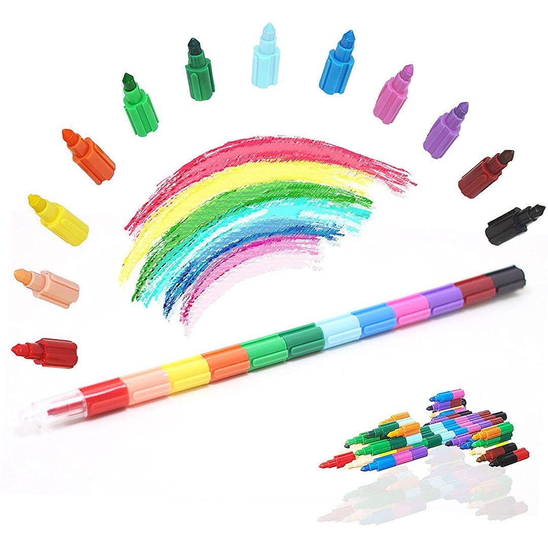 Klassenzimmer und Aktivitätspakete Schulen Beinhaltet 1 Frisbee Ideal für Partytaschen Partituki 10 Packungen Buntstifte für Kinder Jeweils mit 4 Mini-Farbstiftstiften Pack 10 