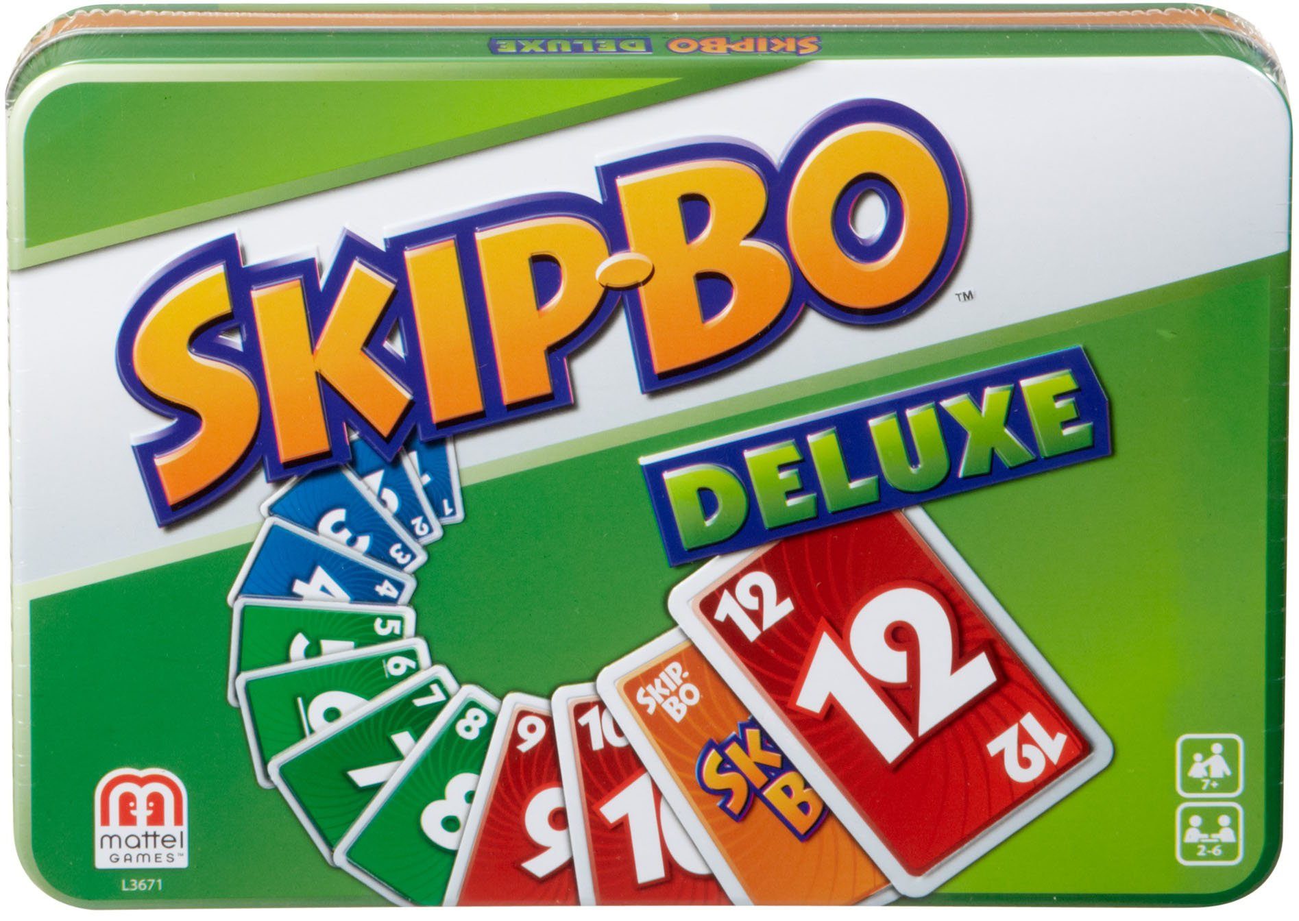 Mattel games Spiel, Skip-Bo Deluxe Metallbox