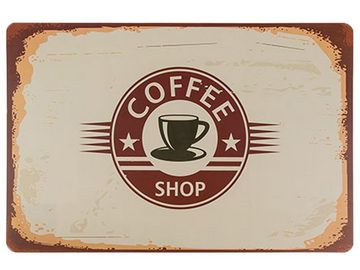 Platzset, Tischset Coffee Shop Retro Look Platzset Untersetzer, Bada Bing, (4-St), Unterlage und Tischdekoration