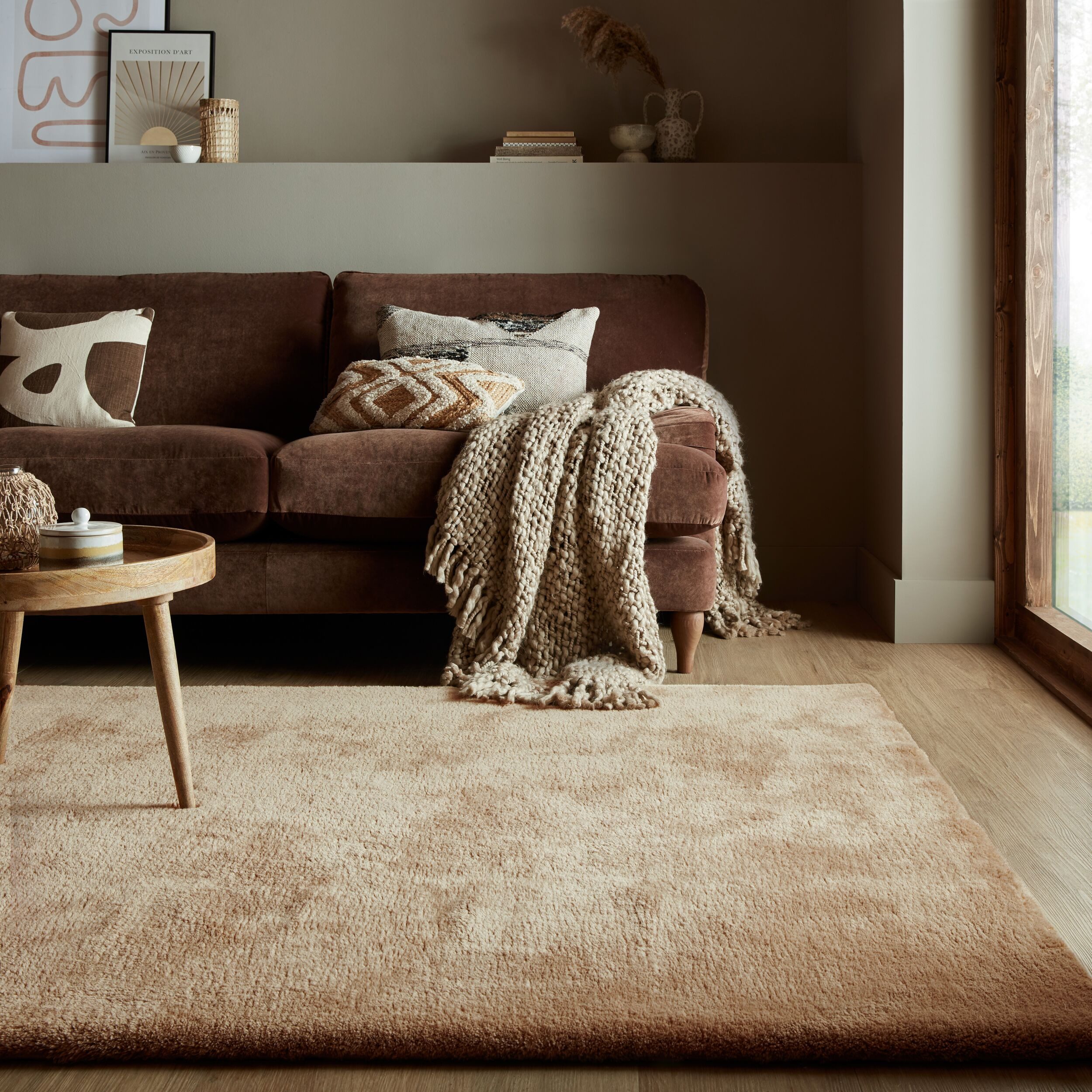 FLAIR RUGS Hochflor-Teppich Faroe Wool Look, günstig online kaufen
