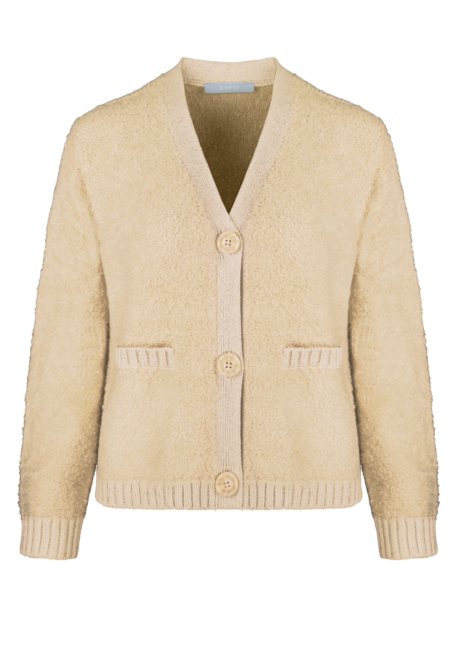 bianca Strickjacke RANIS - Cardigan Damen - Feinstrickjacke - Flauschig - Lurex