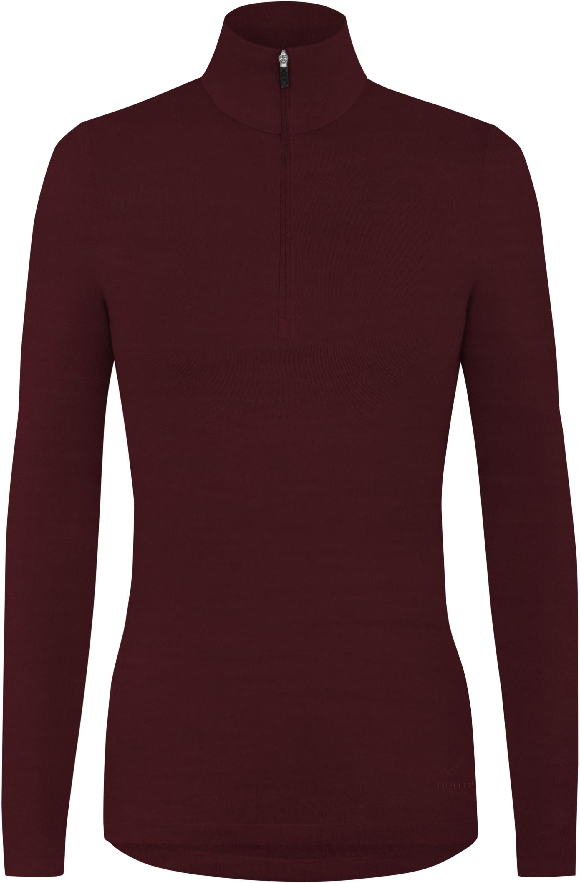 Langarmshirt Damen Merino Langarm mit 1/4 Zipper Launceston