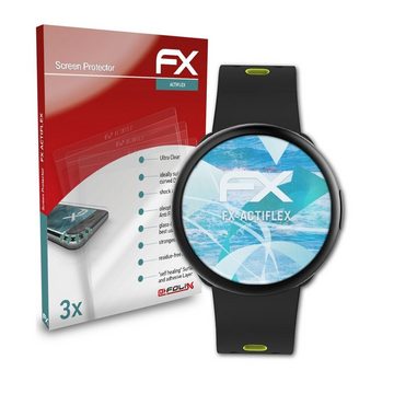 atFoliX Schutzfolie Displayschutzfolie für MyKronoz ZeRound 2 HR Elite, (3 Folien), Ultraklar und flexibel