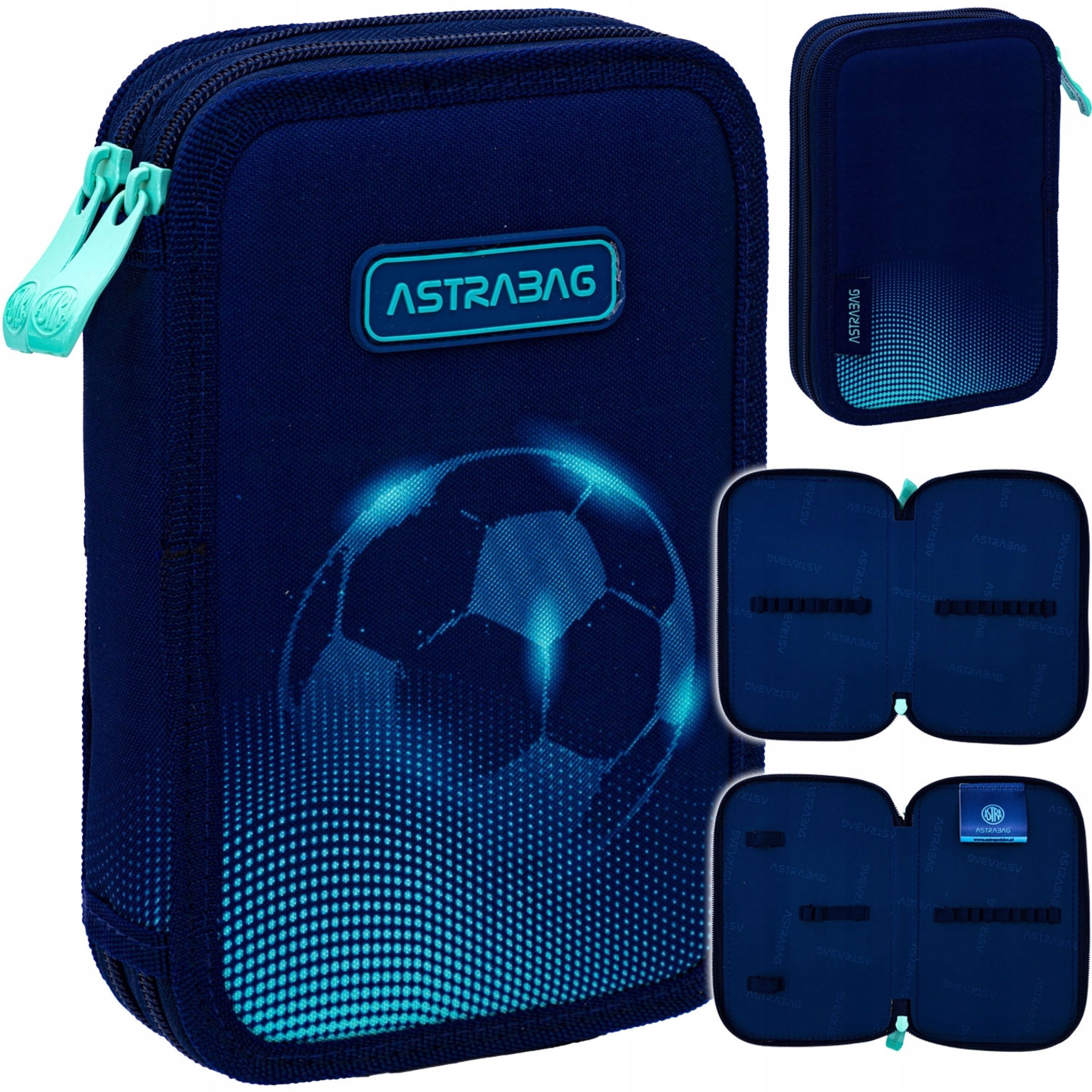 ASTRA Federmäppchen AstraBag Football Light 2-Kammer Schlampermäppchen für Jungen, (1-tlg)