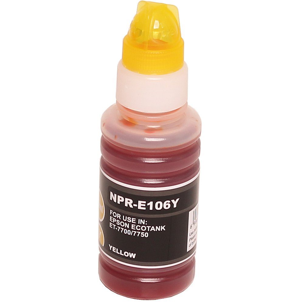 ABC Nachfülltinte (für Epson, Kompatible Nachfüllflasche Epson 106 Gelb EcoTank ET7700 ET7750, x, 0 L210 L300 L310 L350 L355 L361 L365 L380 L382 L385 L386 L455 L485 L48)