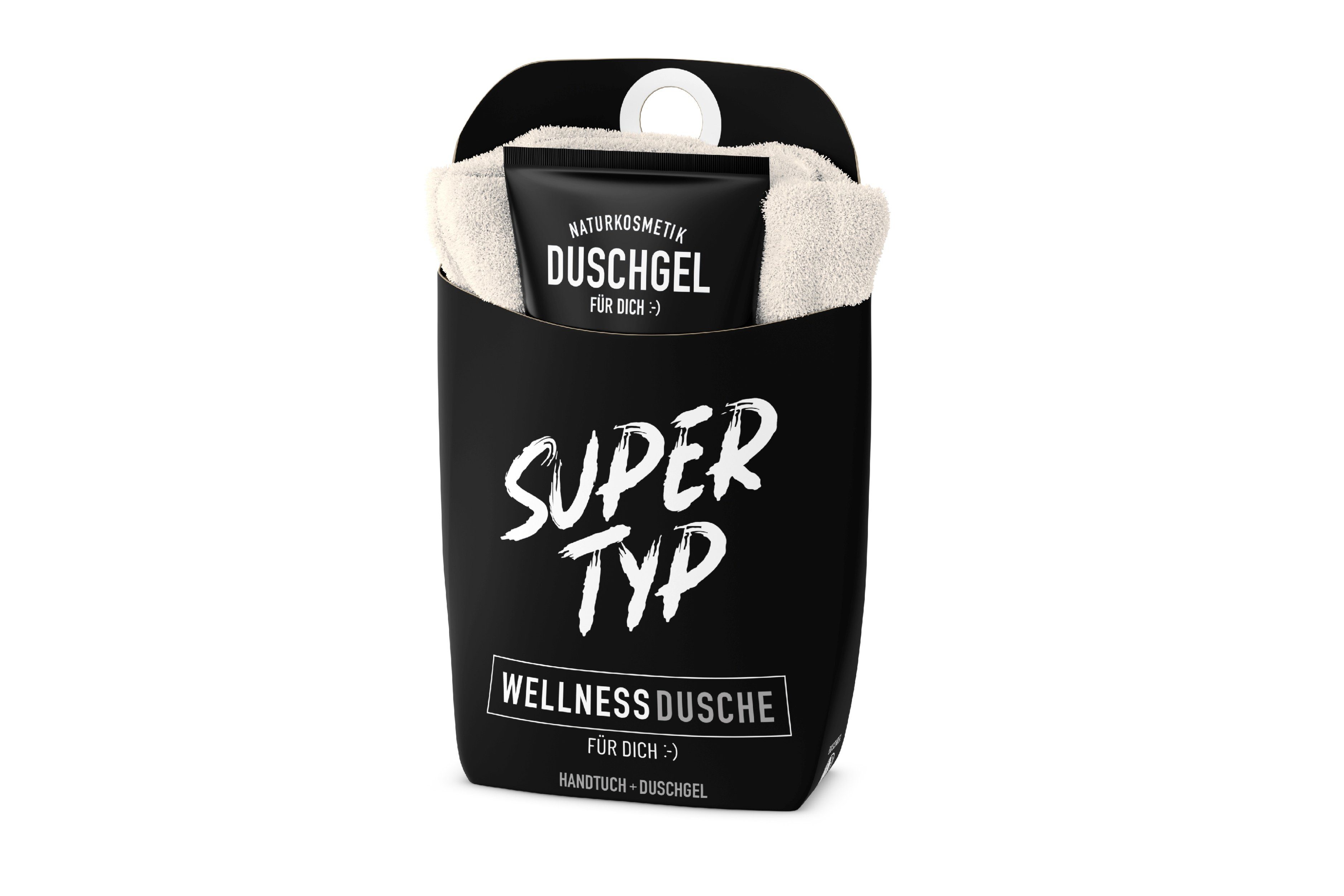 La Vida Seifenspender Duschgel Pflegedusche Wellness-Dusche Handtuch für Dich Geschenkset