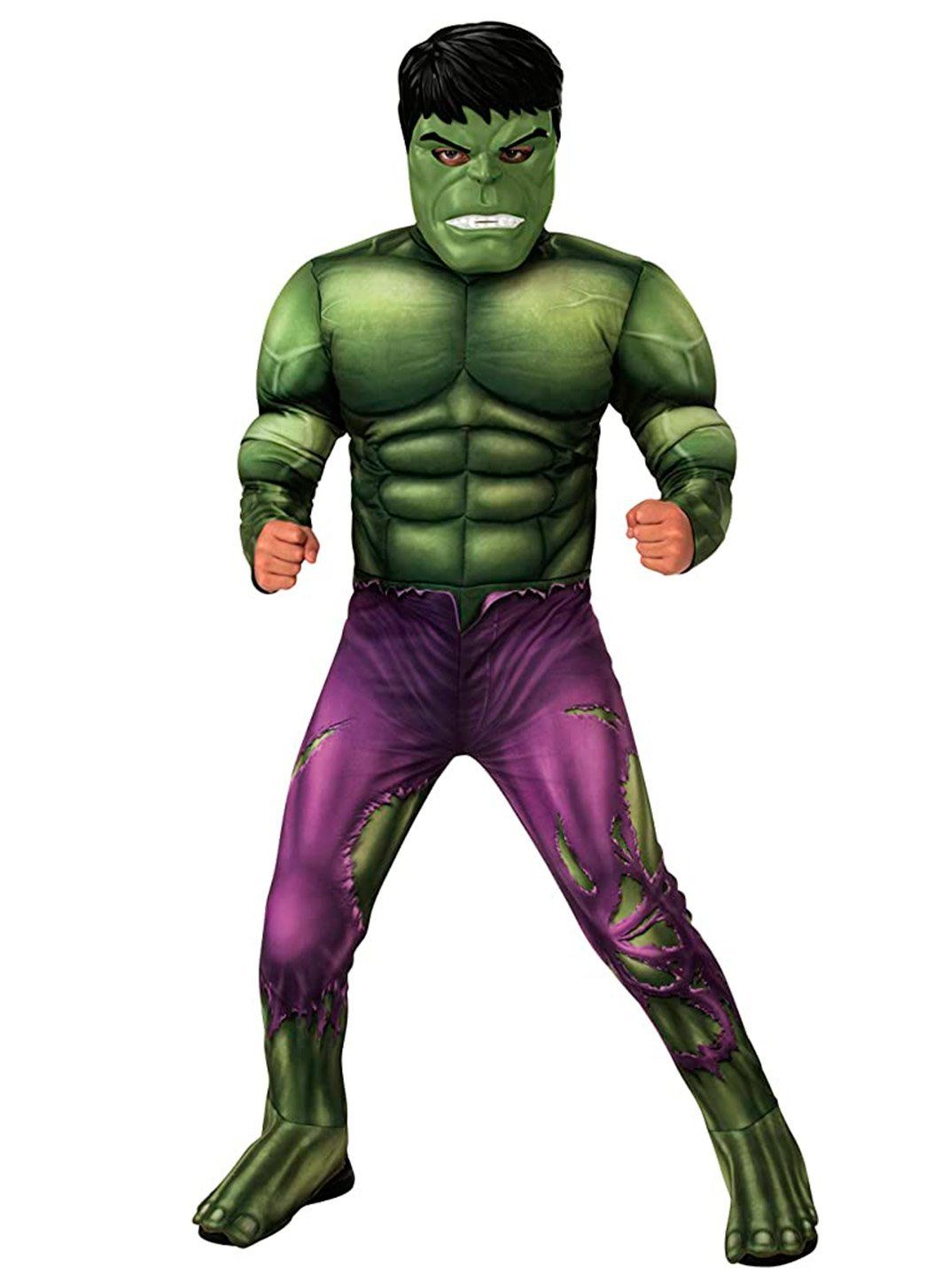 Rubie´s Kostüm Avengers - Hulk Kostüm für Kinder, Der grüne Marvel-Superheld mit jeder Menge Muskelpolstern