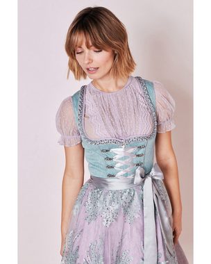 Krüger Madl Dirndl Dirndl 'Mera' mit Spitzenschürze 416667, Türkis F