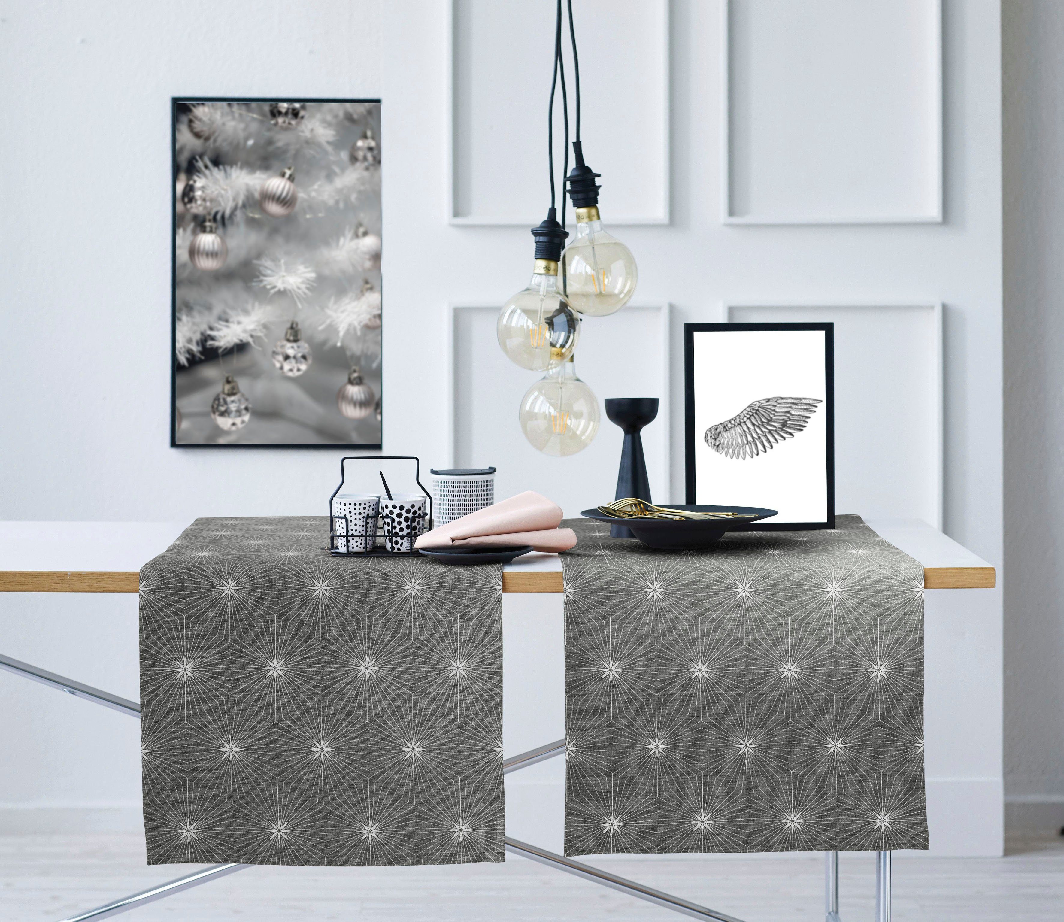 APELT Tischläufer 4710 CHRISTMAS GLAM, Weihnachtsdeko, Weihnachten (1-tlg), Lurex-Jacquardgewebe