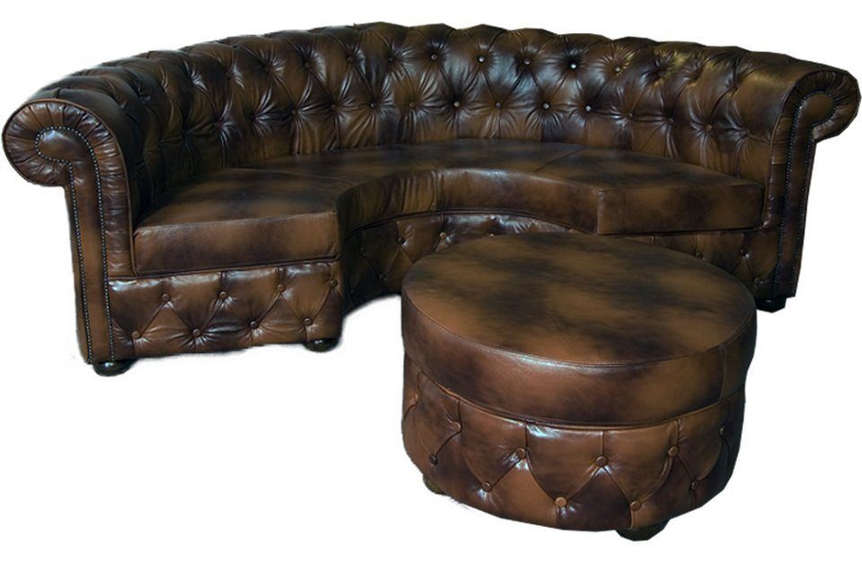 JVmoebel Ecksofa, Chesterfield Ecksofa 240 Wohnlandschaft cm Sofa ca. Durchmesser