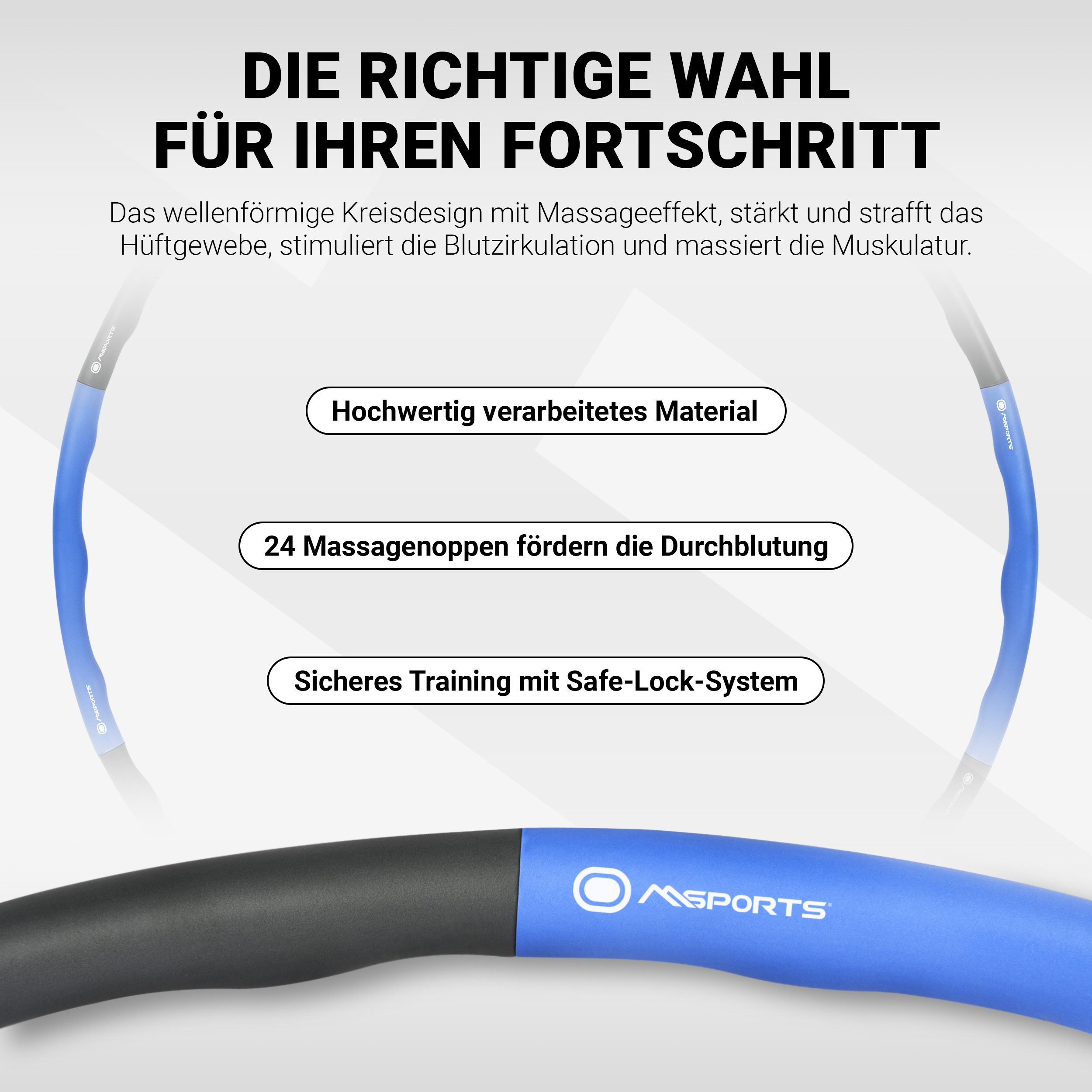 MSports® Hula-Hoop-Reifen Hula Hoop Reifen Fitness mit Massagefunktion