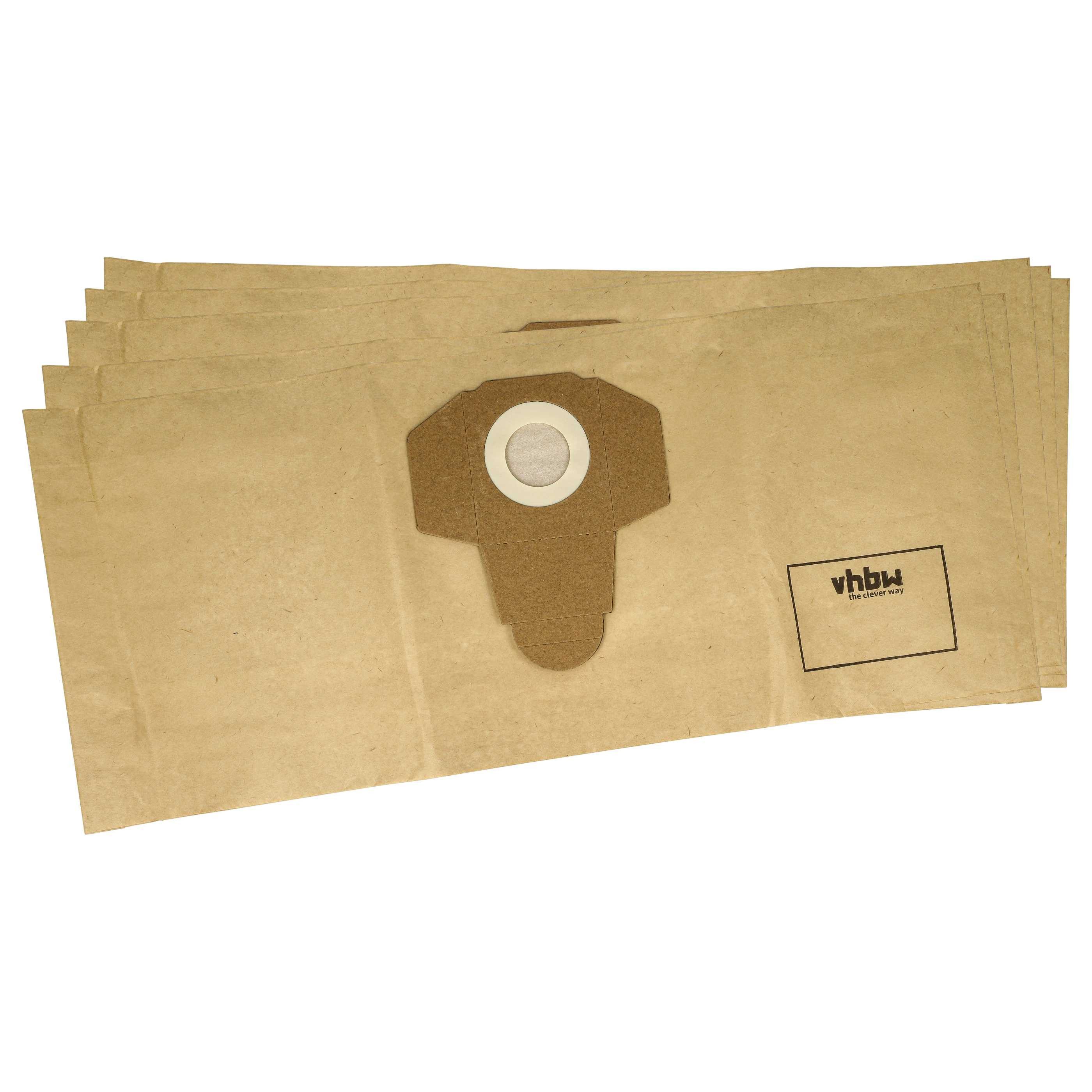 vhbw Staubsaugerbeutel passend für Parkside PWD 20 B2, PWD 12 B1 Nass-/Trockensauger, 5 St.