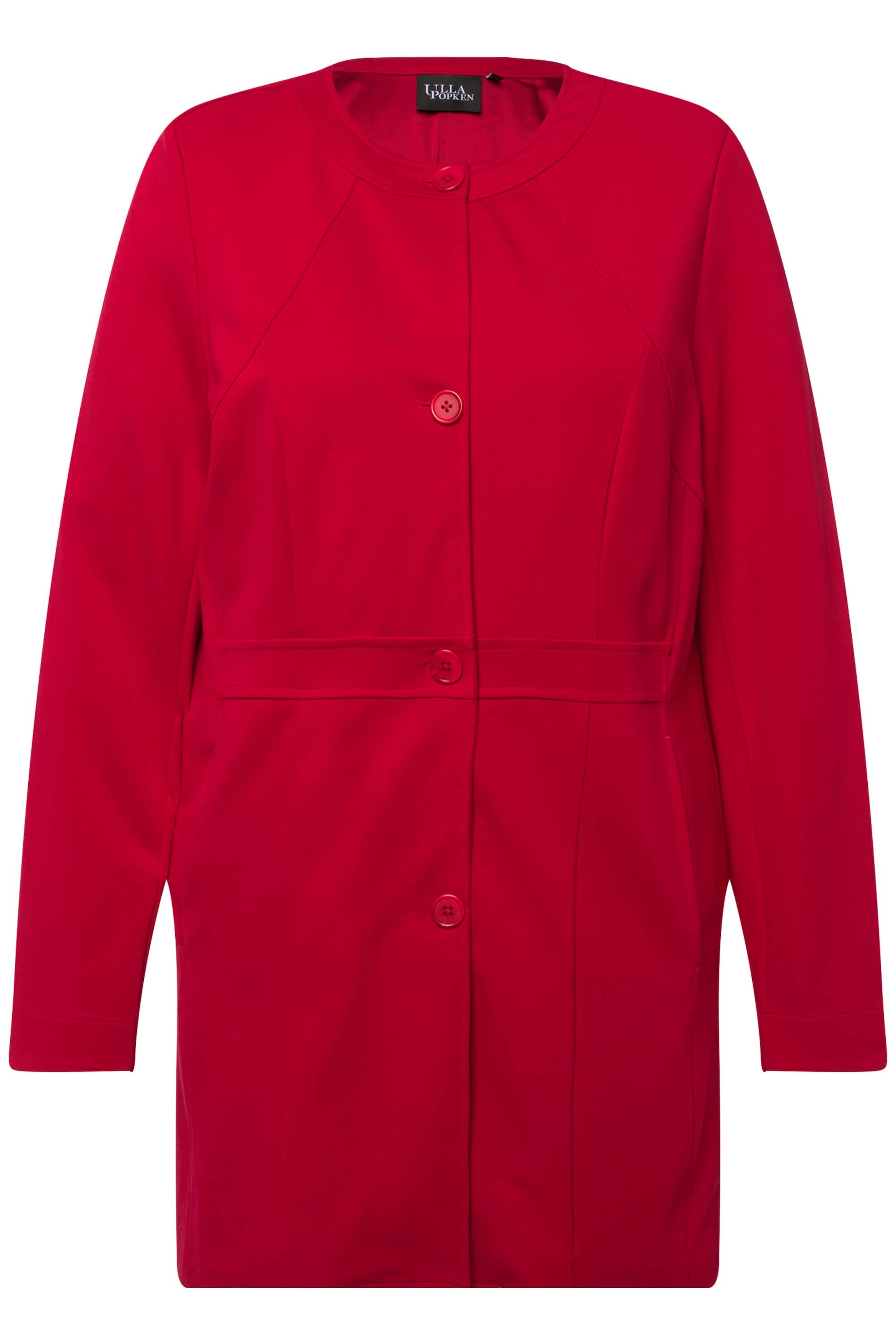 Ulla Popken Jerseyblazer Longblazer Ziernähte Rundhals günstig online kaufen