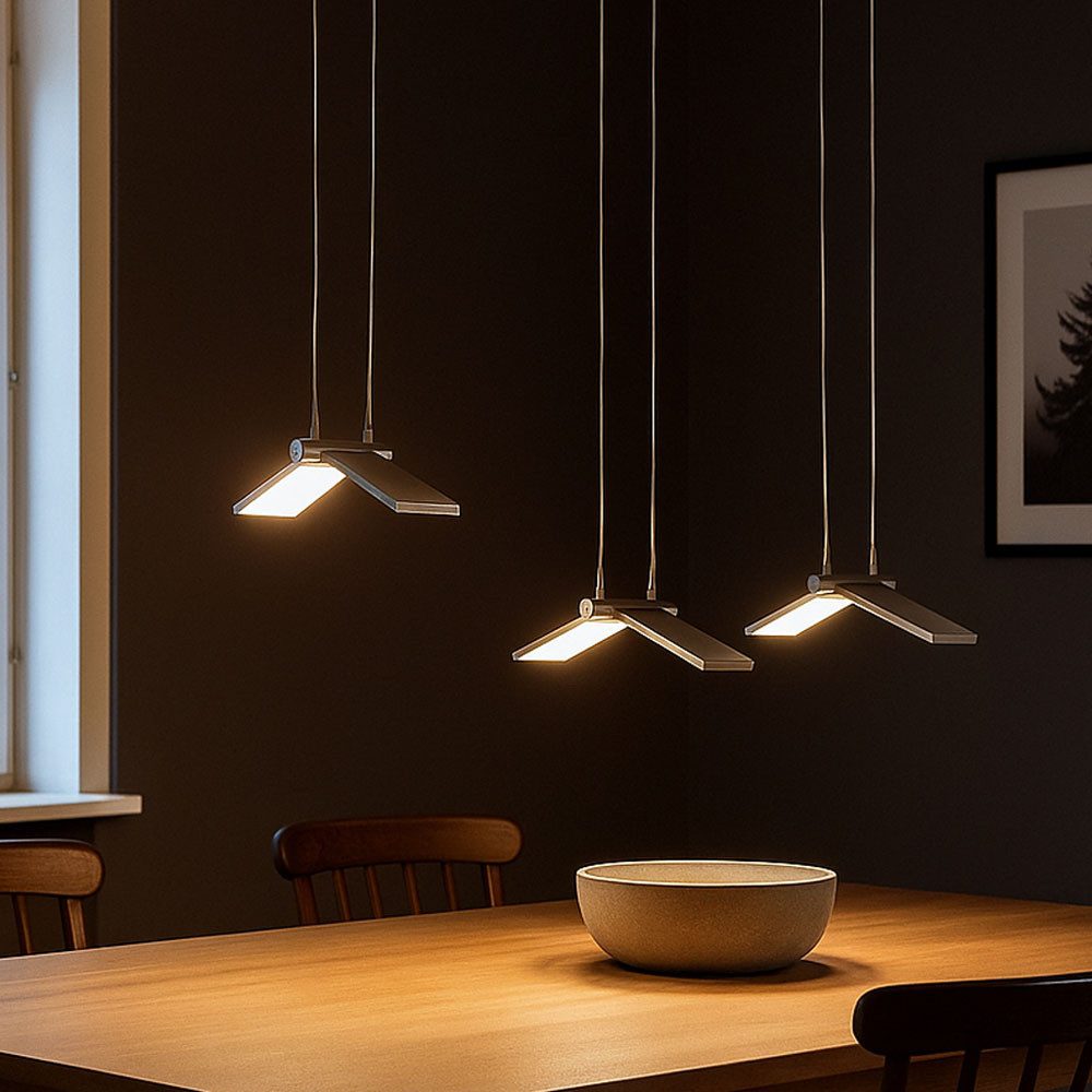 WOFI LED-Hängeleuchte, LED-Leuchtmittel fest verbaut, Warmweiß, Pendelleuchte Deckenlampe LED Esstischleuchte dimmbar Hängelampe