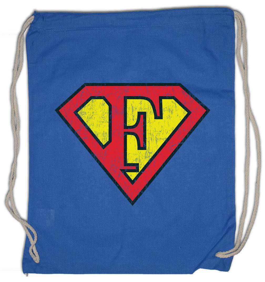 Turnbeutel Super F Turnbeutel Buchstabe Initialen Vorname Nachname Man Fasching
