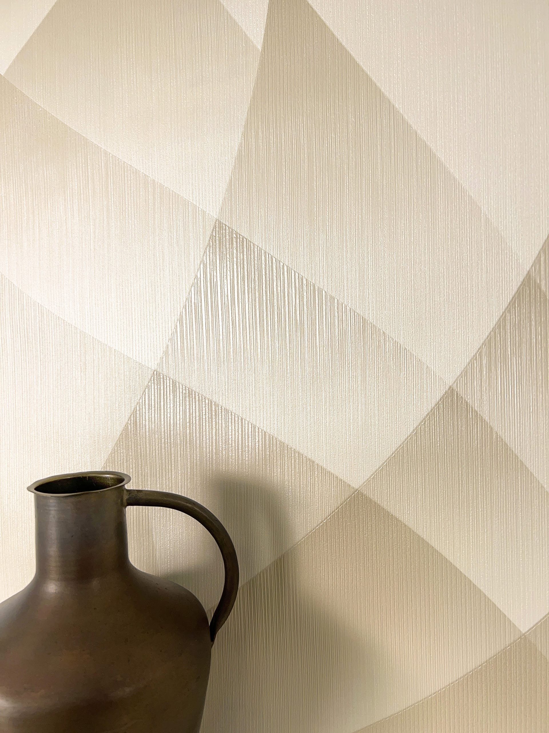 Newroom Vliestapete, Beige Tapete Modern Grafik günstig online kaufen