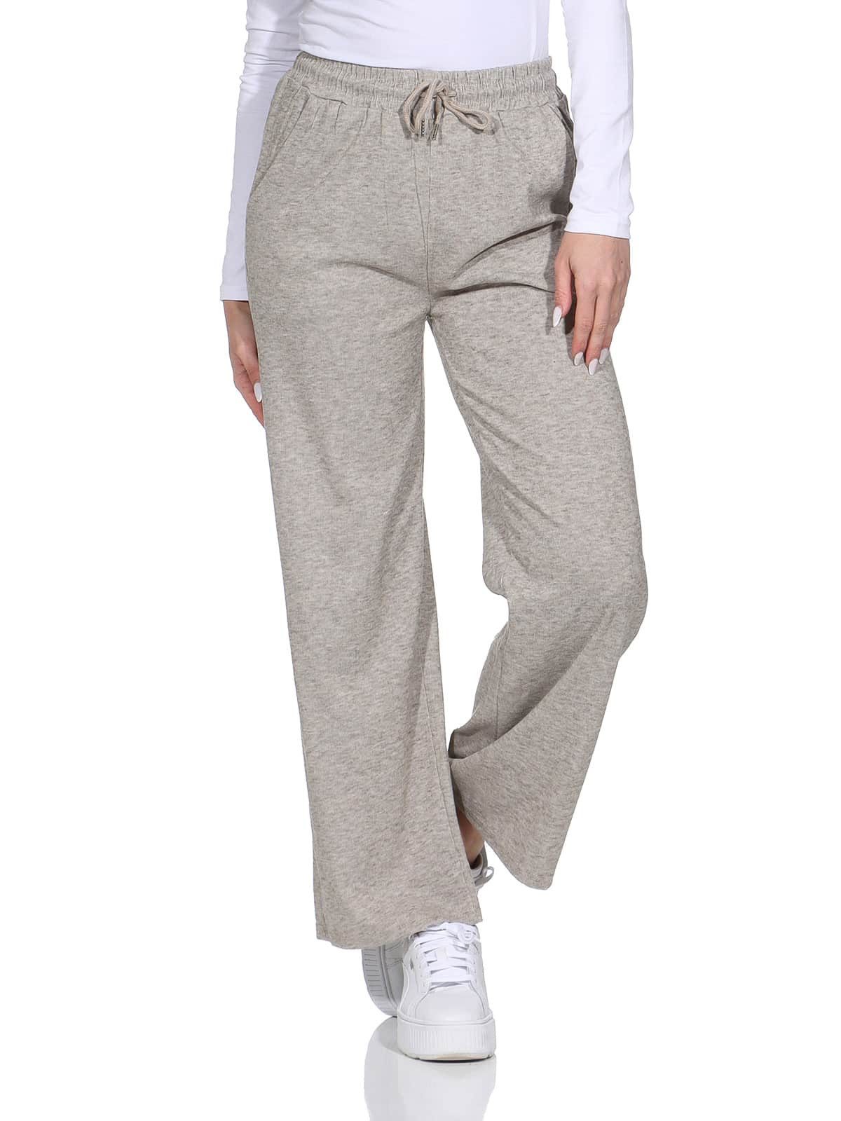 OriginalYou Jogginghose Damen Sweathose leichte Freizeit Jogginghose mit Gummibund, mit Schnürung, in Uni-meliert