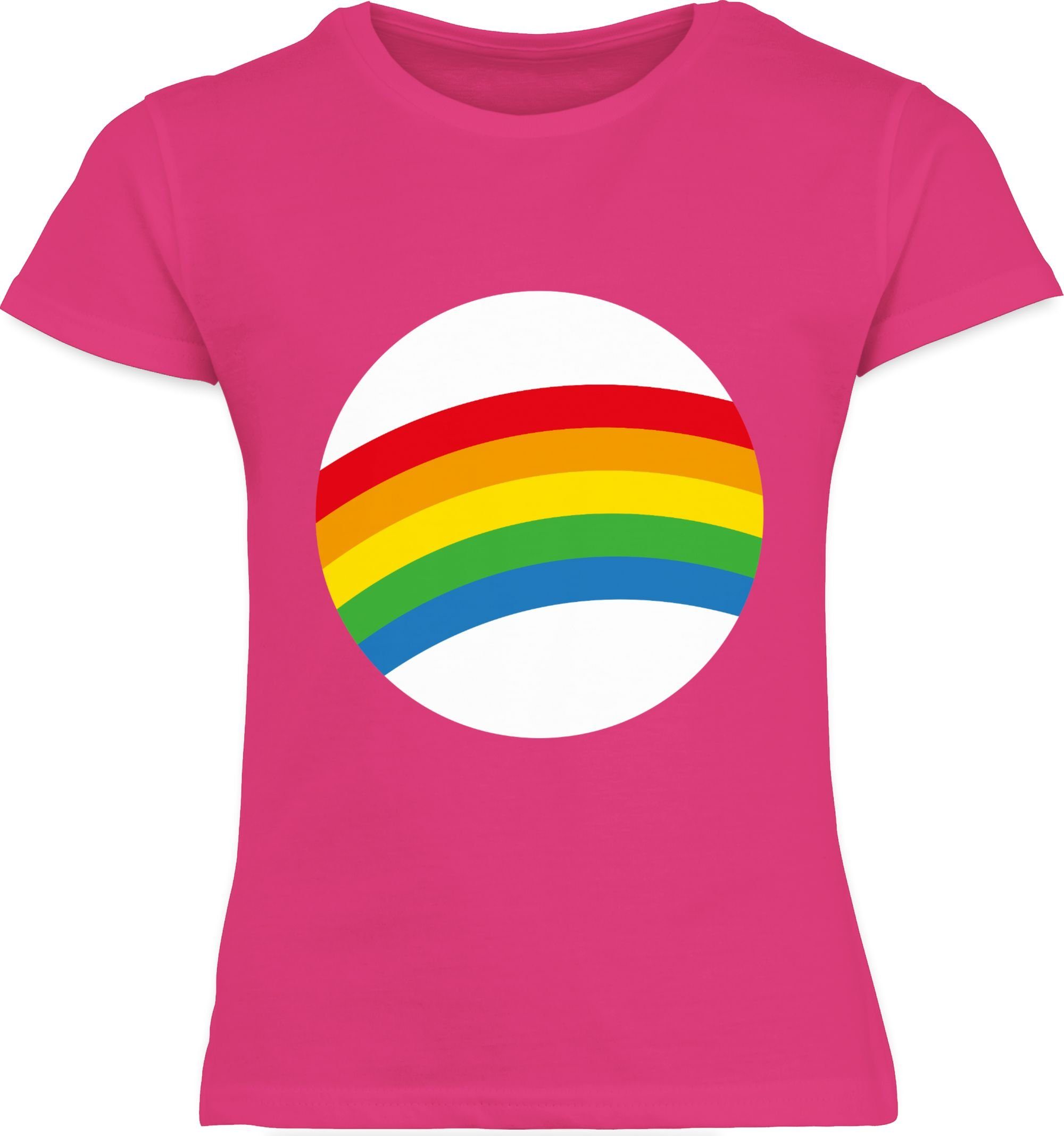 Shirtracer Regenbogen Gay T-Shirt Rainbow Fasching Glücksbär Karneval LGBTQ & Toleranz Pride Vielfalt