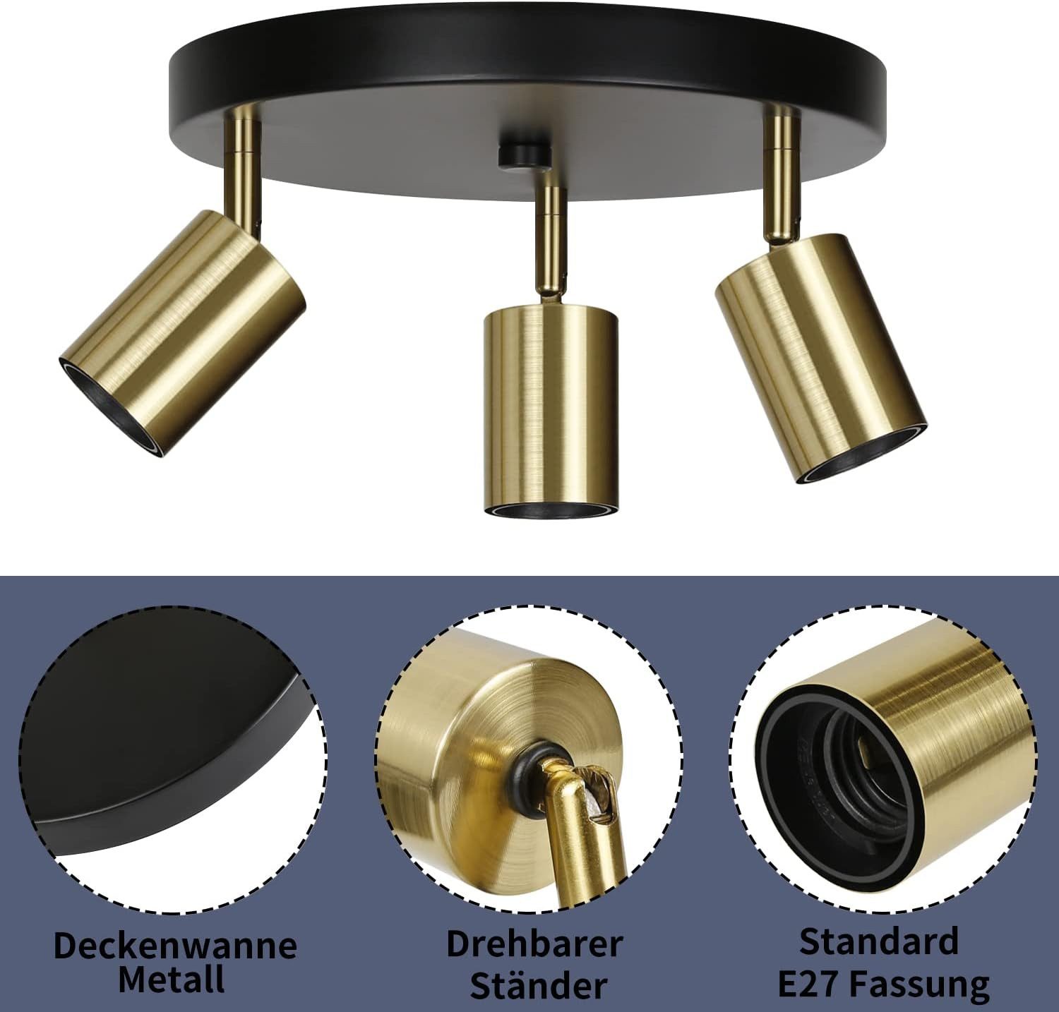 ZMH LED Deckenleuchte 3/6 Flammig Deckenstrahler günstig online kaufen