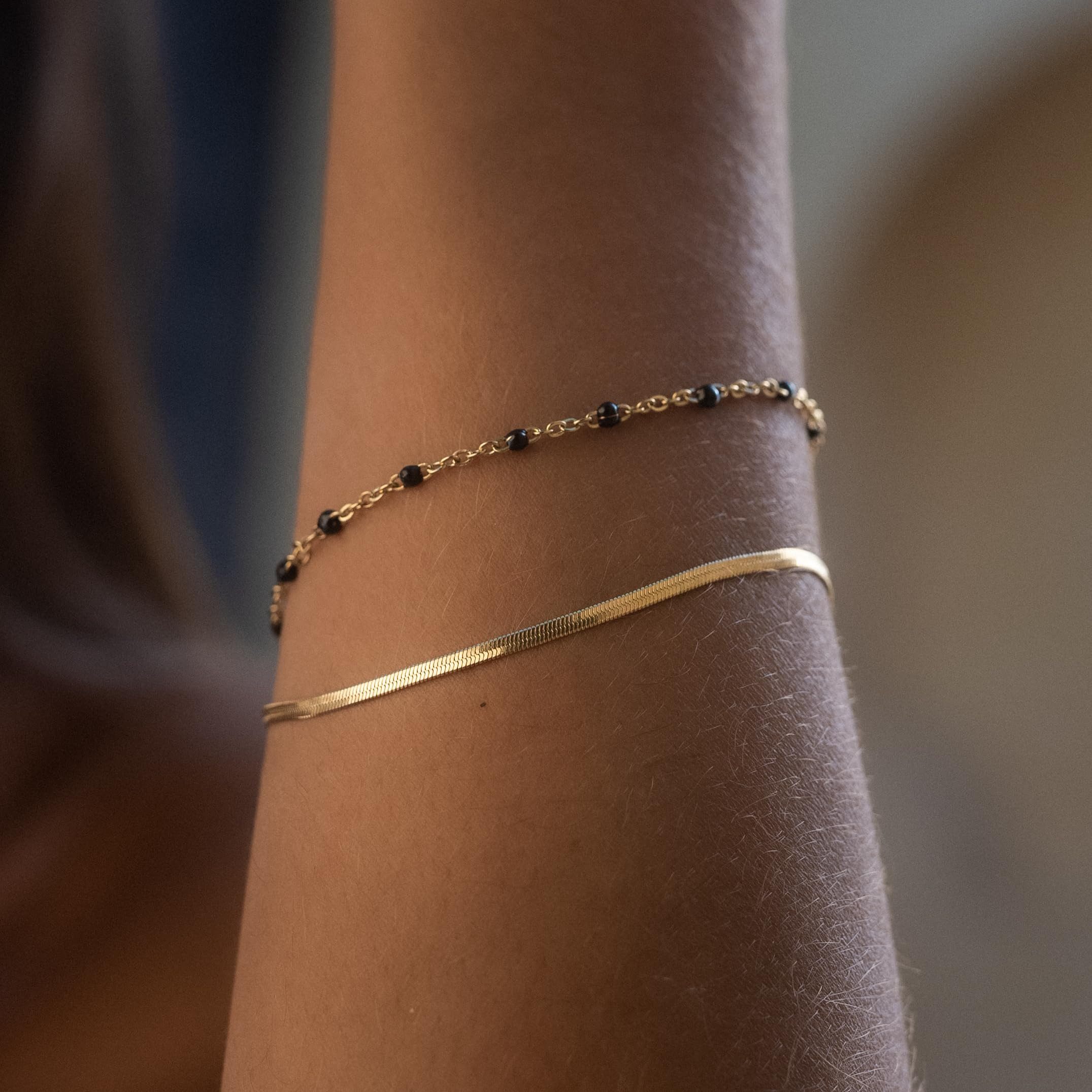 Made by Nami Edelstahlarmband Zweireihiges Armband günstig online kaufen