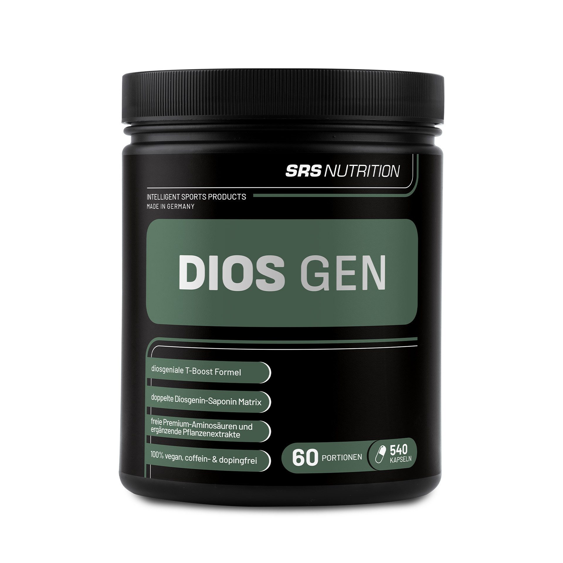 SRS NUTRITION SRS Muscle DIOS GEN 540 Kapseln Tribulus Terrestris Kapseln, 698,2 g, Kombination aus Tribulus terrestris und Dioscorea villosa