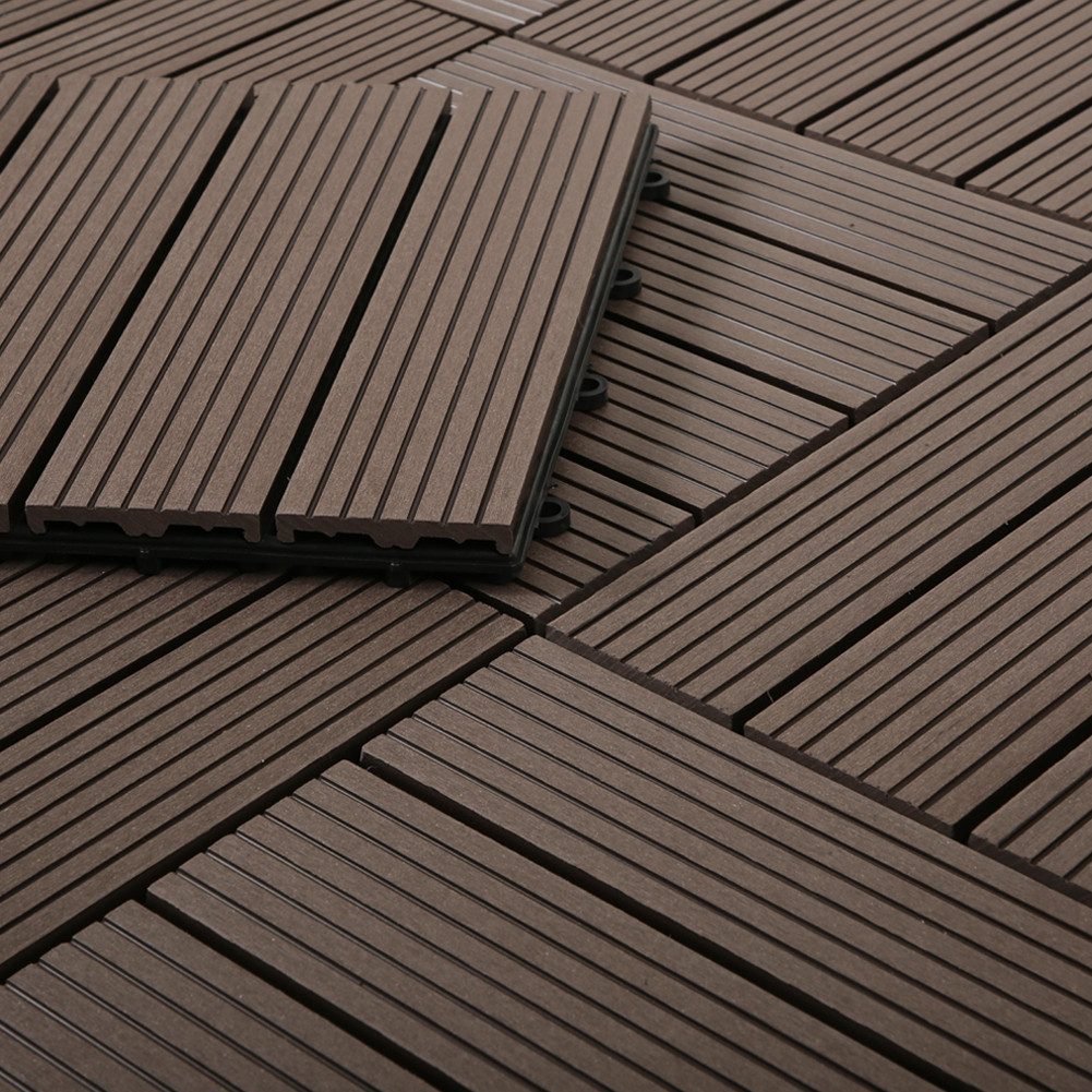 euroharry WPC-Fliesen 1 St Terrassenplatten, 30x30cm 60x30cm WPC-Fliesen Kl günstig online kaufen